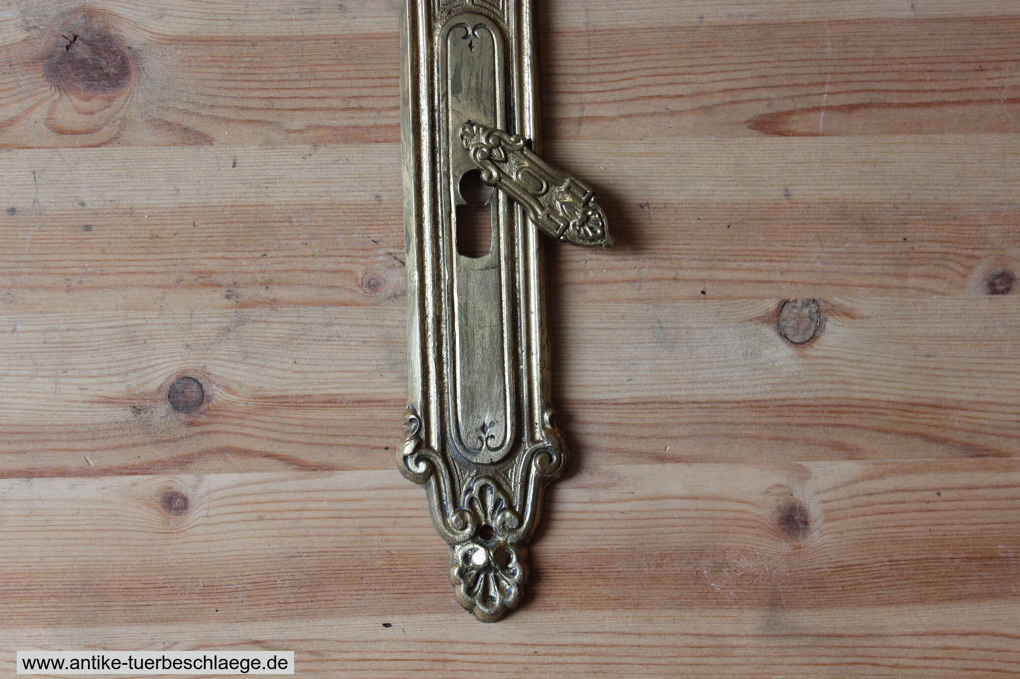 Historische Türklinke Gründerzeit Messing – Ansicht 3