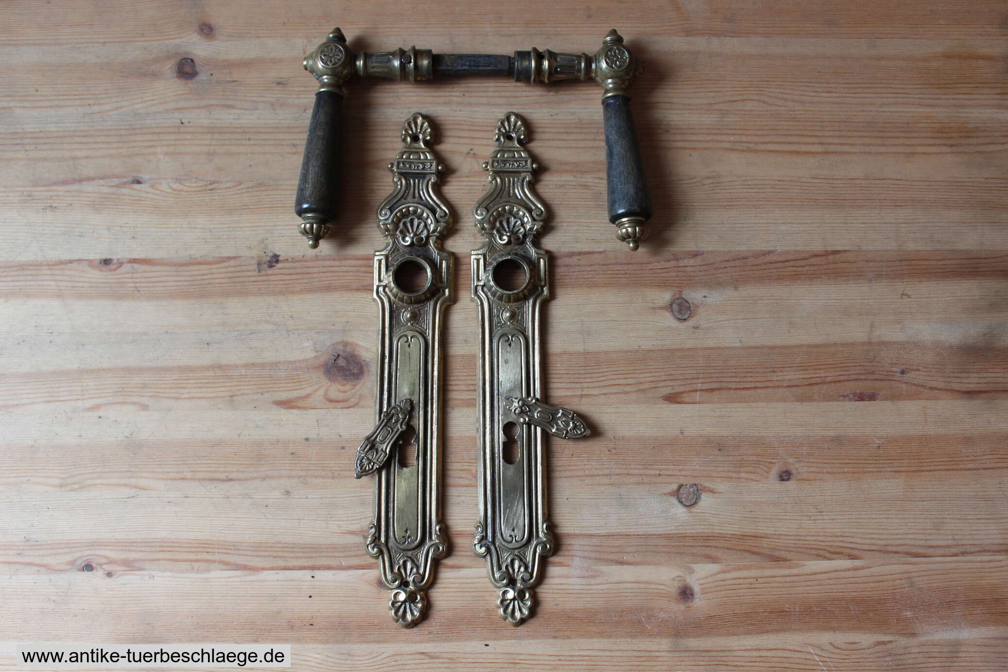 Historische Türklinke Gründerzeit Messing – Ansicht 1