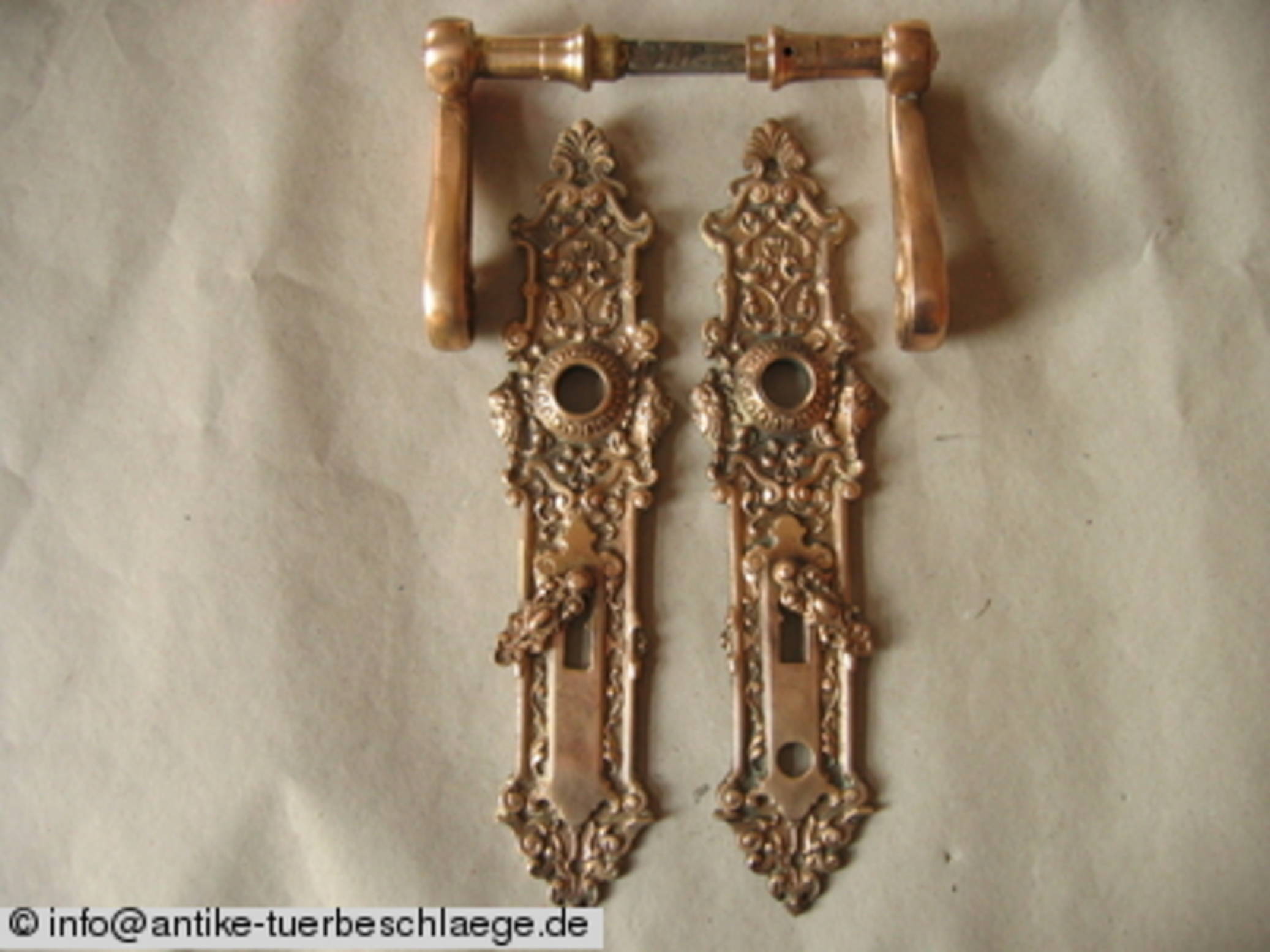 Antike Türdrückergarnitur Gründerzeit (1880) – Ansicht 1