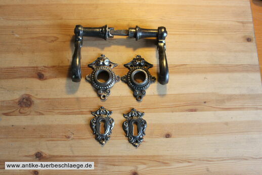 Antike Drückergarnitur Gründerzeit ca. 1890