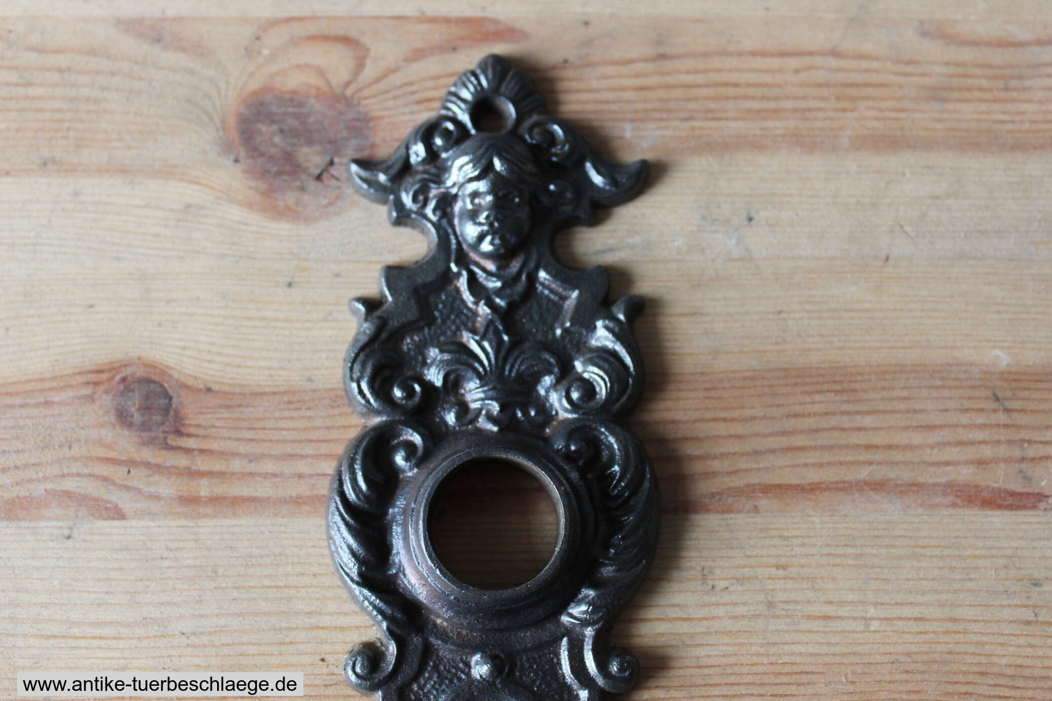 Antike Türdrückergarnitur Engelskopf 72mm Lochabstand! ~1980 #5 – Ansicht 2