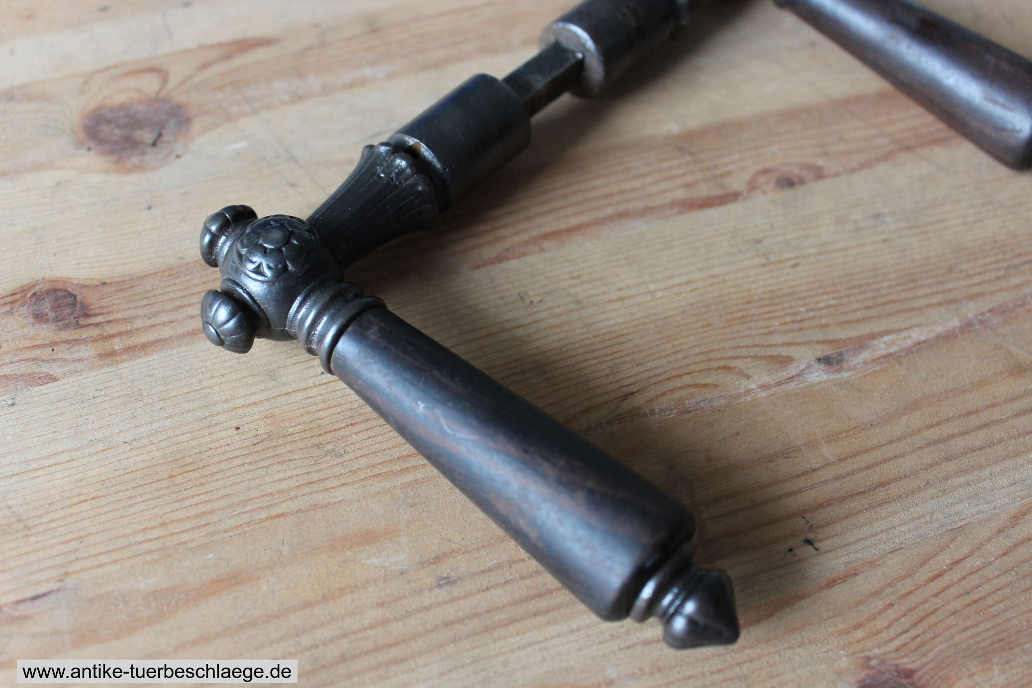 Antike Türdrückergarnitur Engelskopf 72mm Lochabstand! ~1980 #5 – Ansicht 5