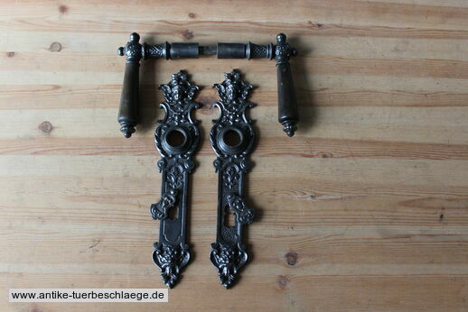 Antike Türdrückergarnitur Himmel&Hölle (Engels- und Teufekskopf) #2