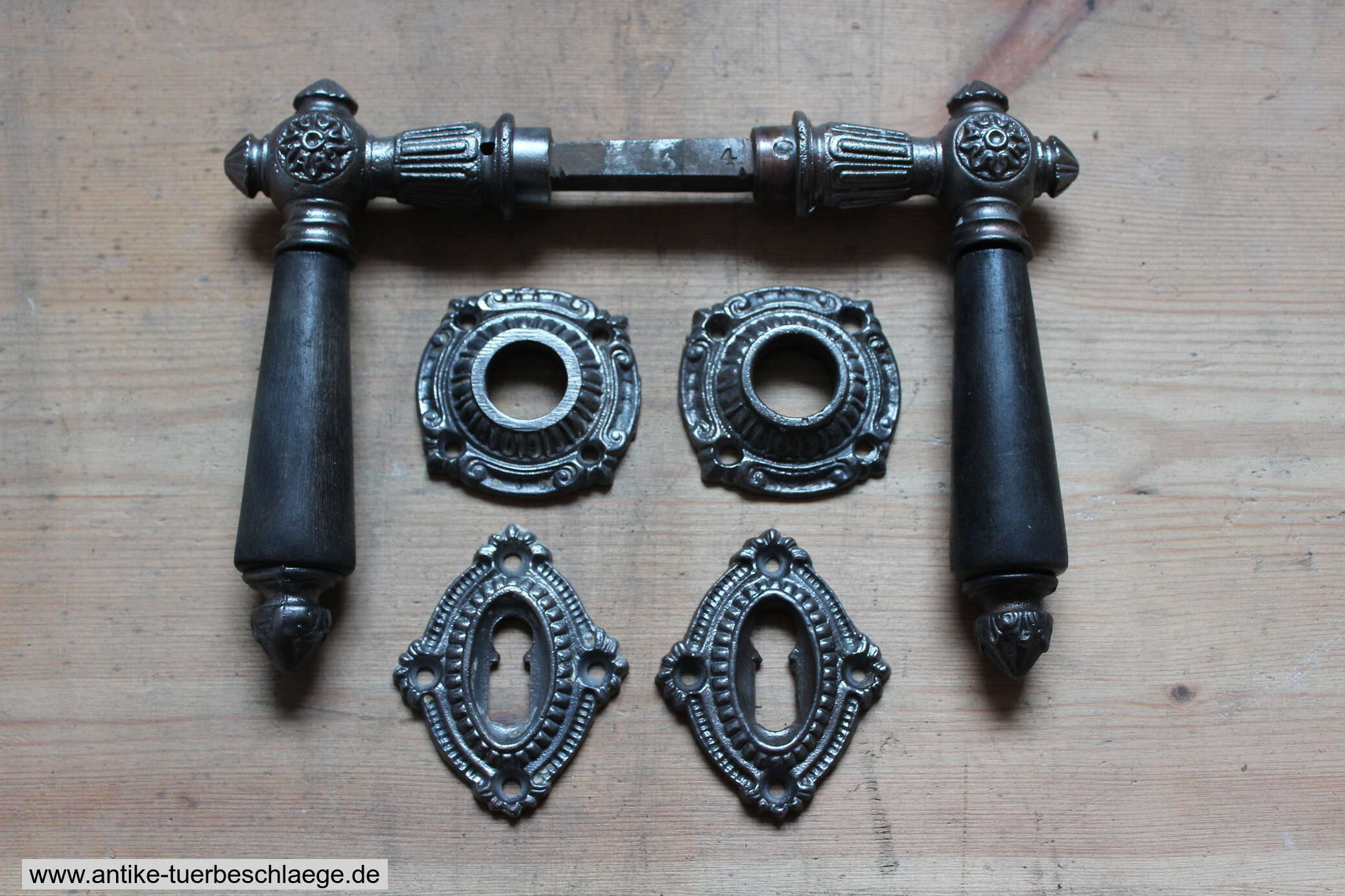 Antike Türklinke  Gründerzeit Rosetten #2 – Ansicht 1