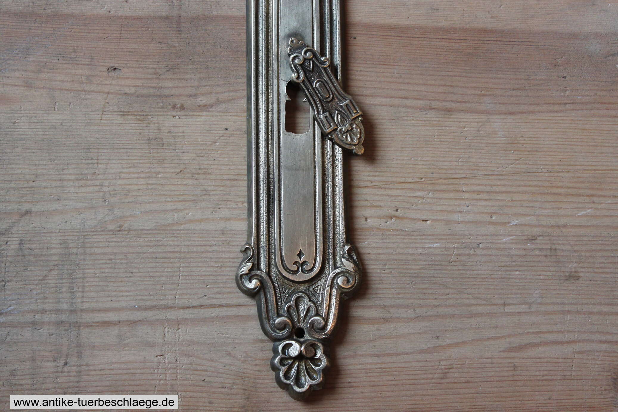 Historische Türdrückergarnitur Gründerzeit Messing 1920 #1 – Ansicht 3