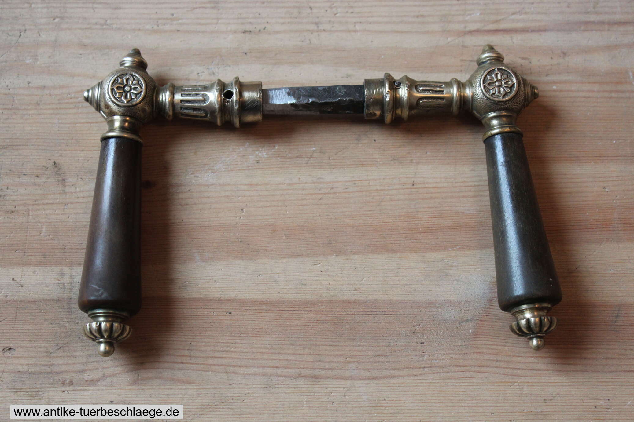 Historische Türdrückergarnitur Gründerzeit Messing 1920 #1 – Ansicht 4