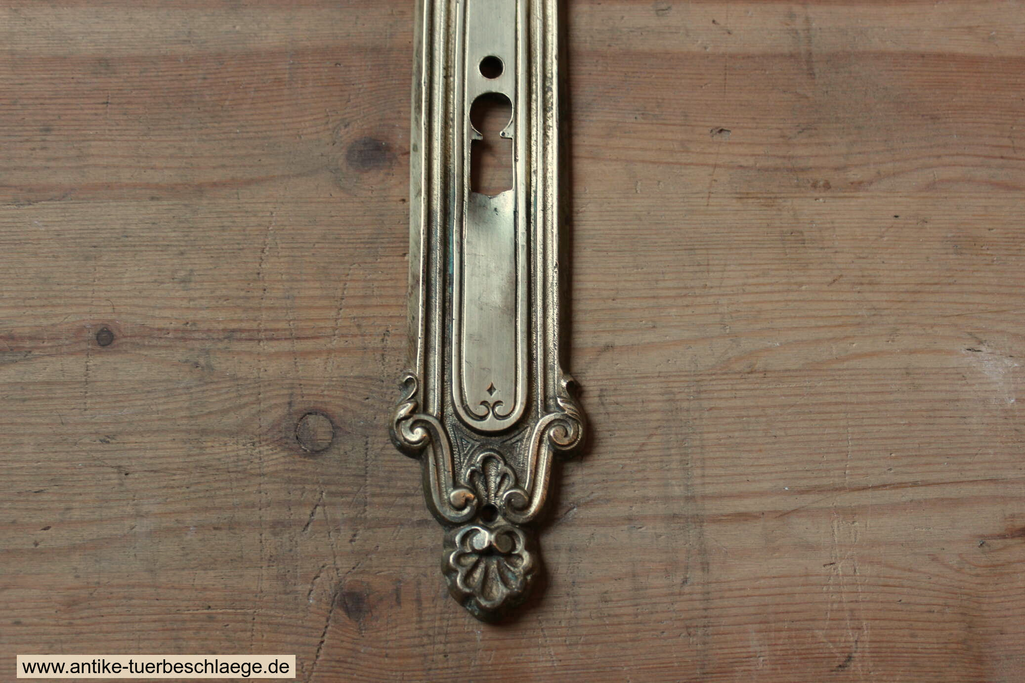 Historische Türdrückergarnitur Gründerzeit Messing 1920 #3 – Ansicht 3