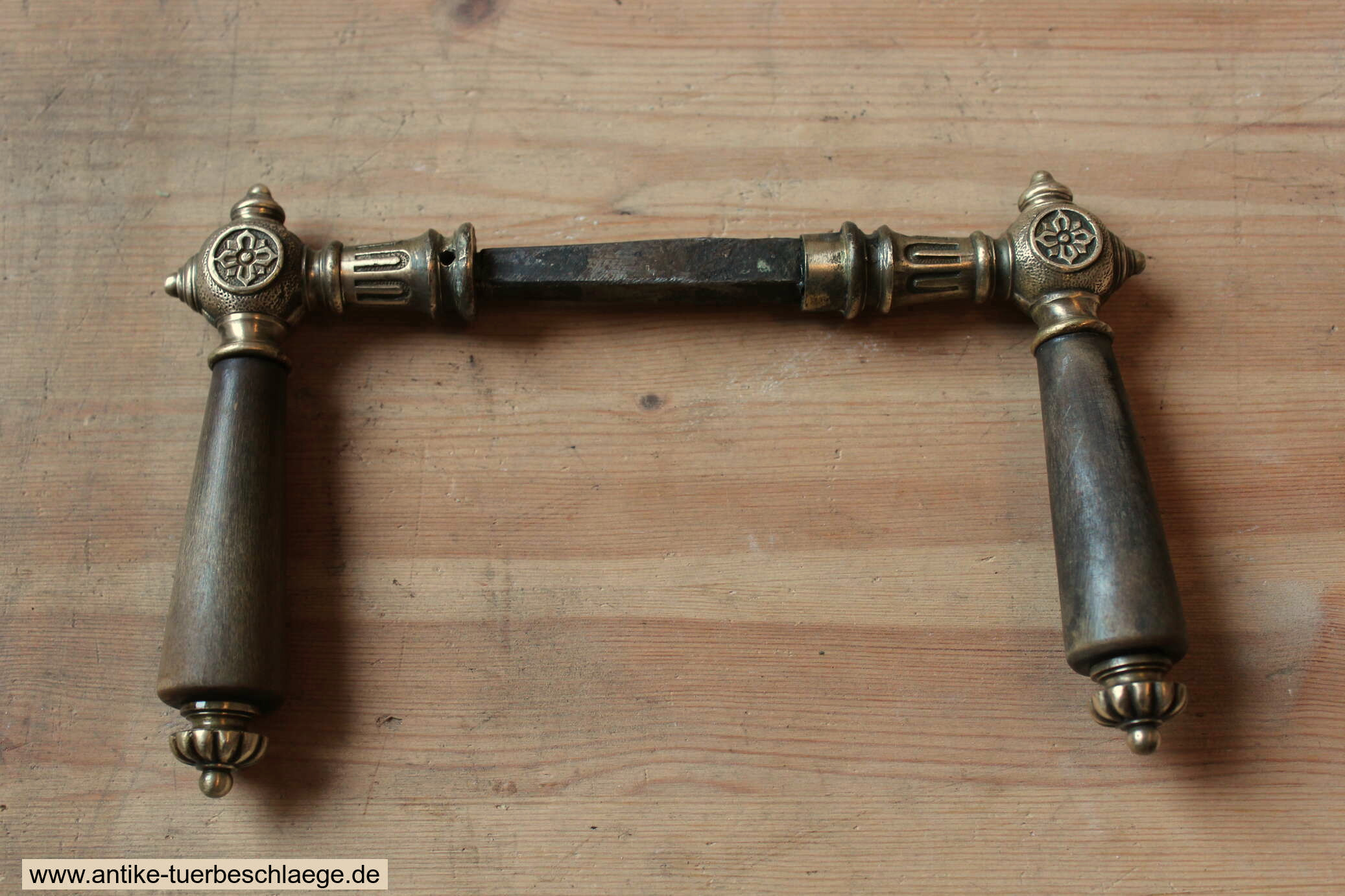 Historische Türdrückergarnitur Gründerzeit Messing 1920 #3 – Ansicht 4