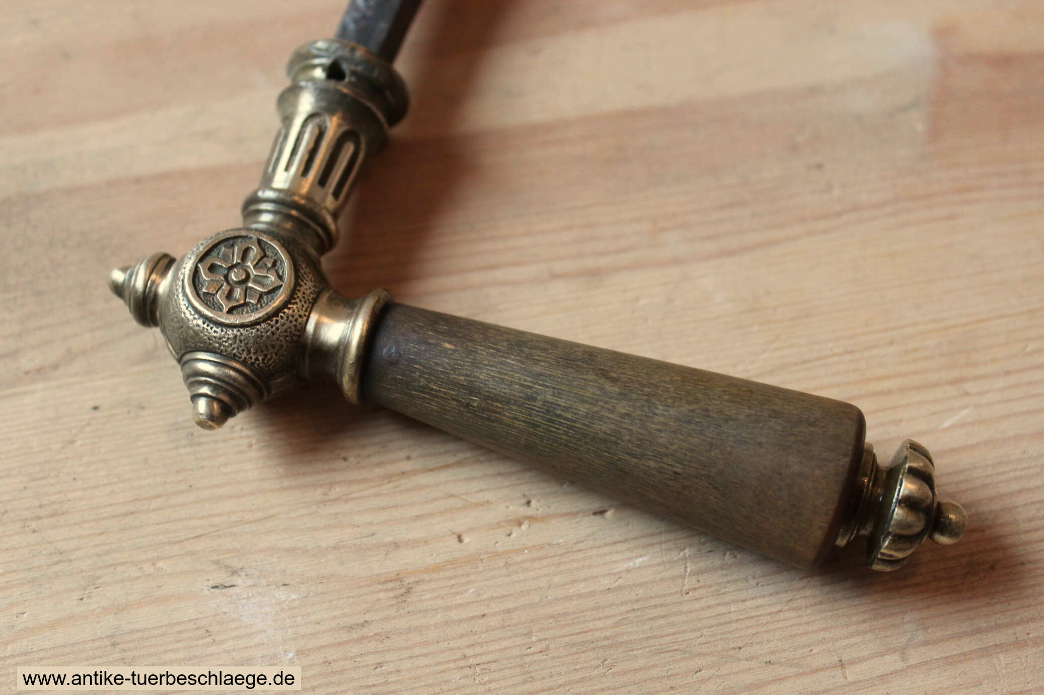 Historische Türdrückergarnitur Gründerzeit Messing 1920 #3 – Ansicht 5