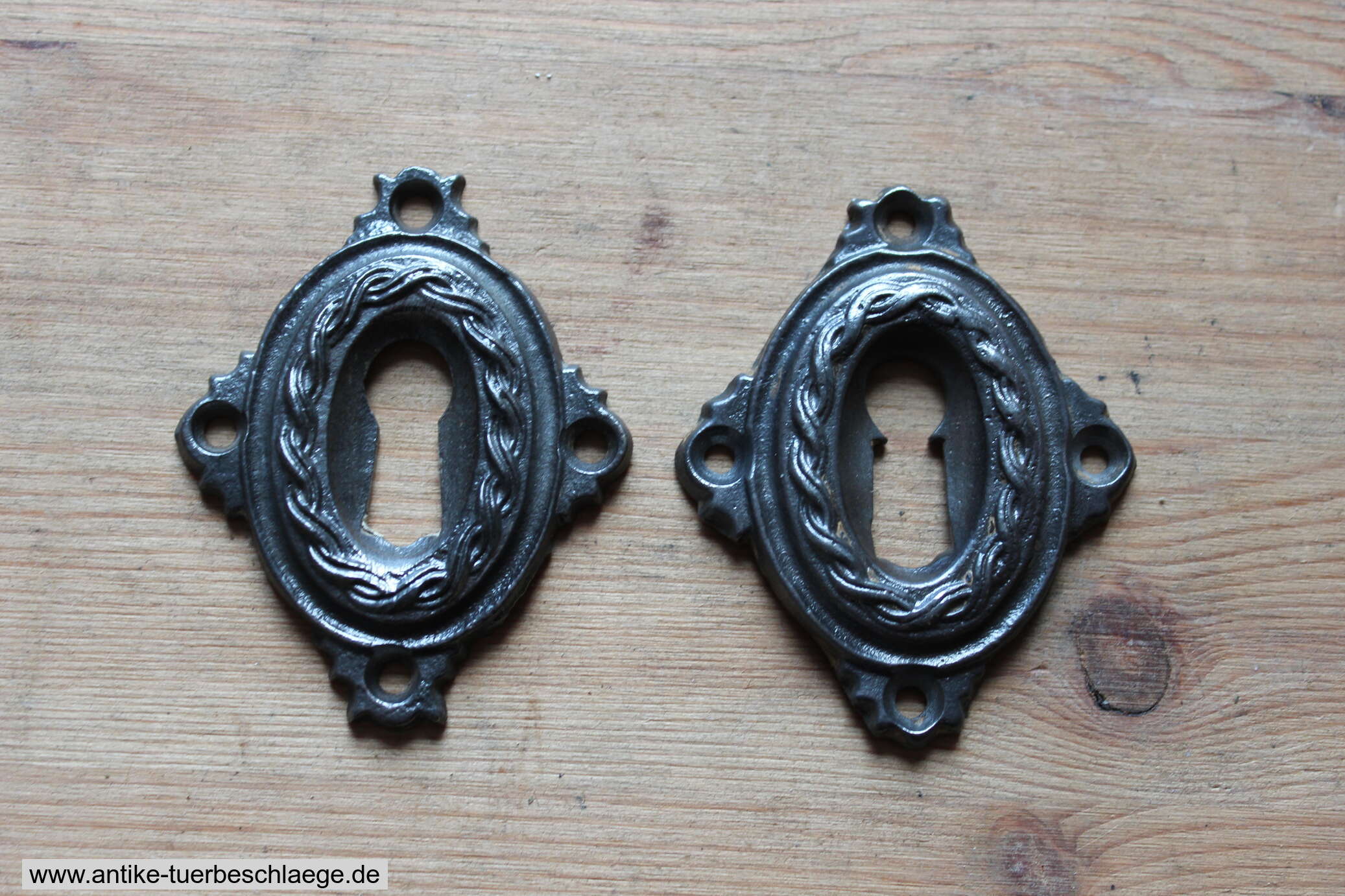 Türdrücker Gründerzeit Gusseisen Rosetten – Ansicht 3