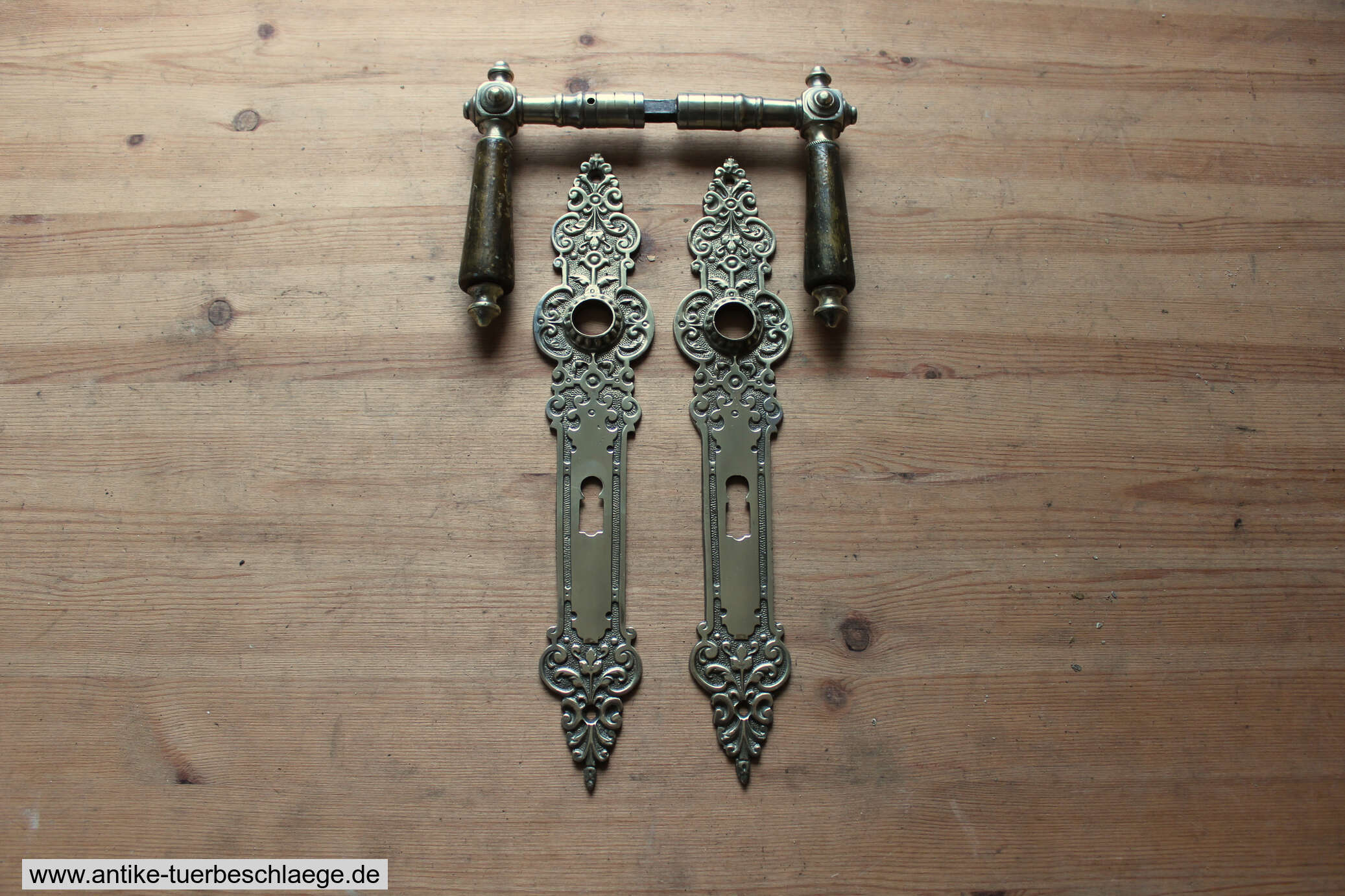 Türdrücker Messing Gründerzeit um 1880 – Ansicht 1