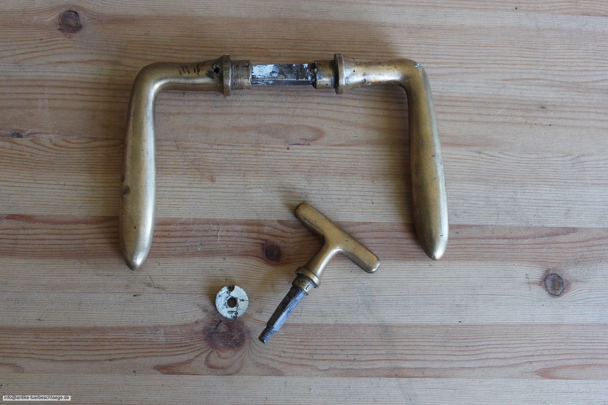 Antiker Türgriff  geometrischer Jugendstil  (~1915) – Ansicht 4