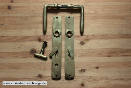 Türdrückergarnitur Jugendstil schlicht mit 72mm Lochabstand