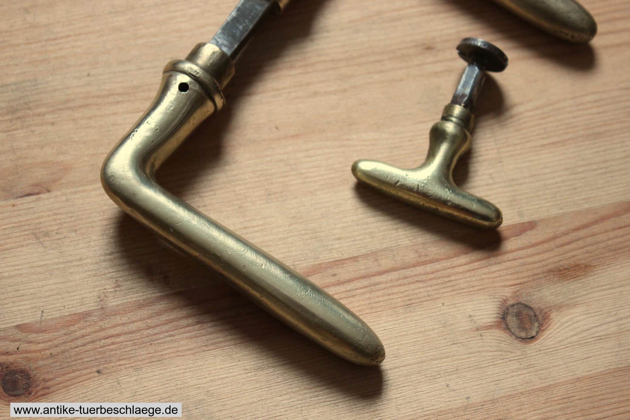 Türdrückergarnitur Jugendstil schlicht mit 72mm Lochabstand – Ansicht 5