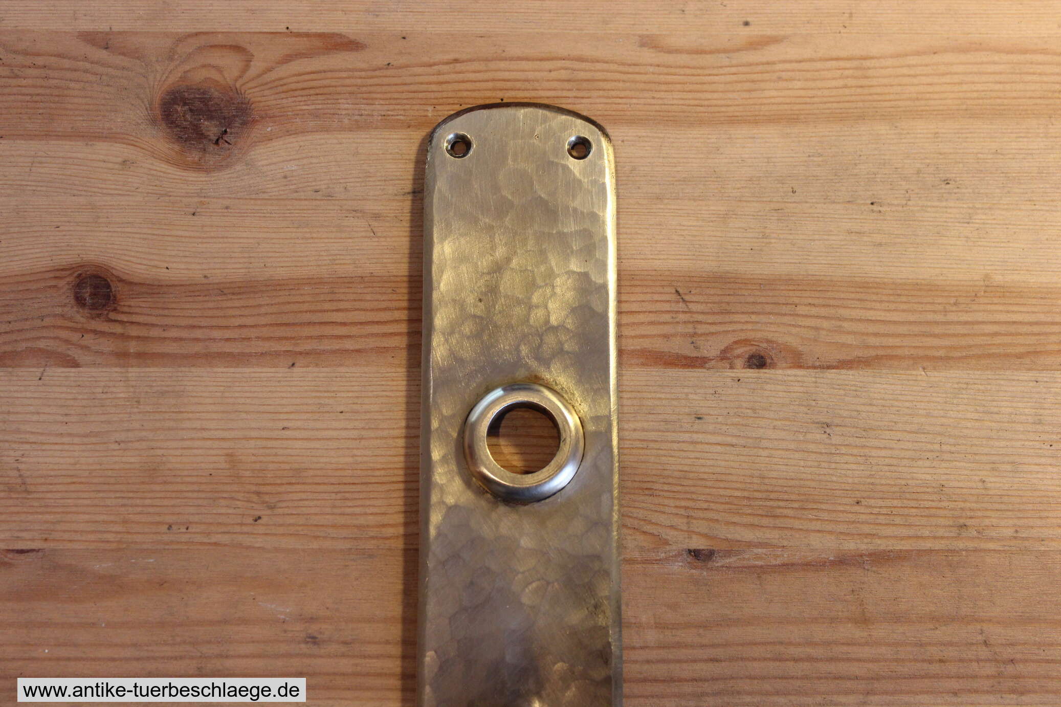 Türdrückergarnitur Jugendstil schlicht Hammermuster – Ansicht 2