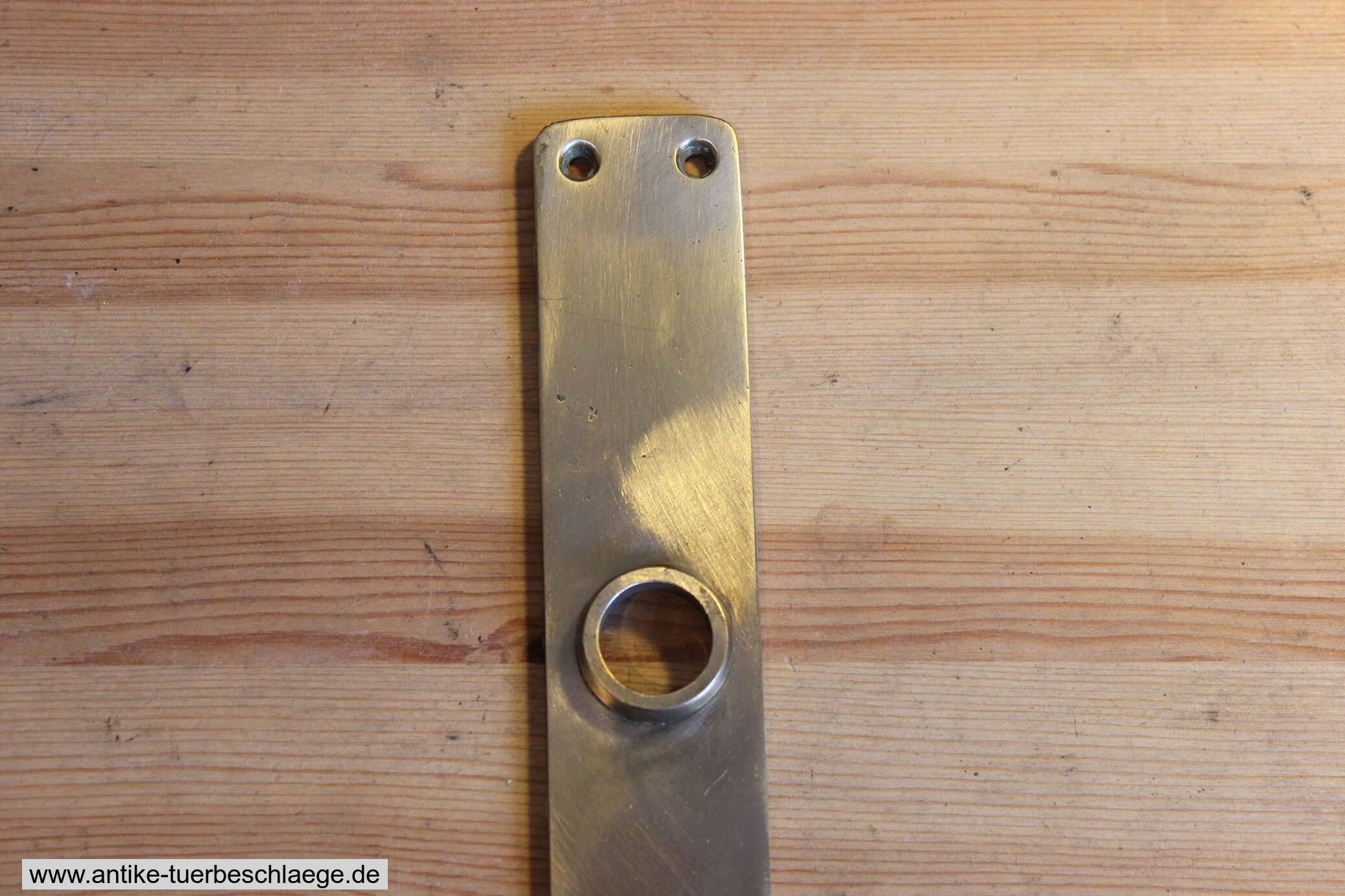 Türdrückergarnitur Messing schlichtes Muster – Ansicht 2