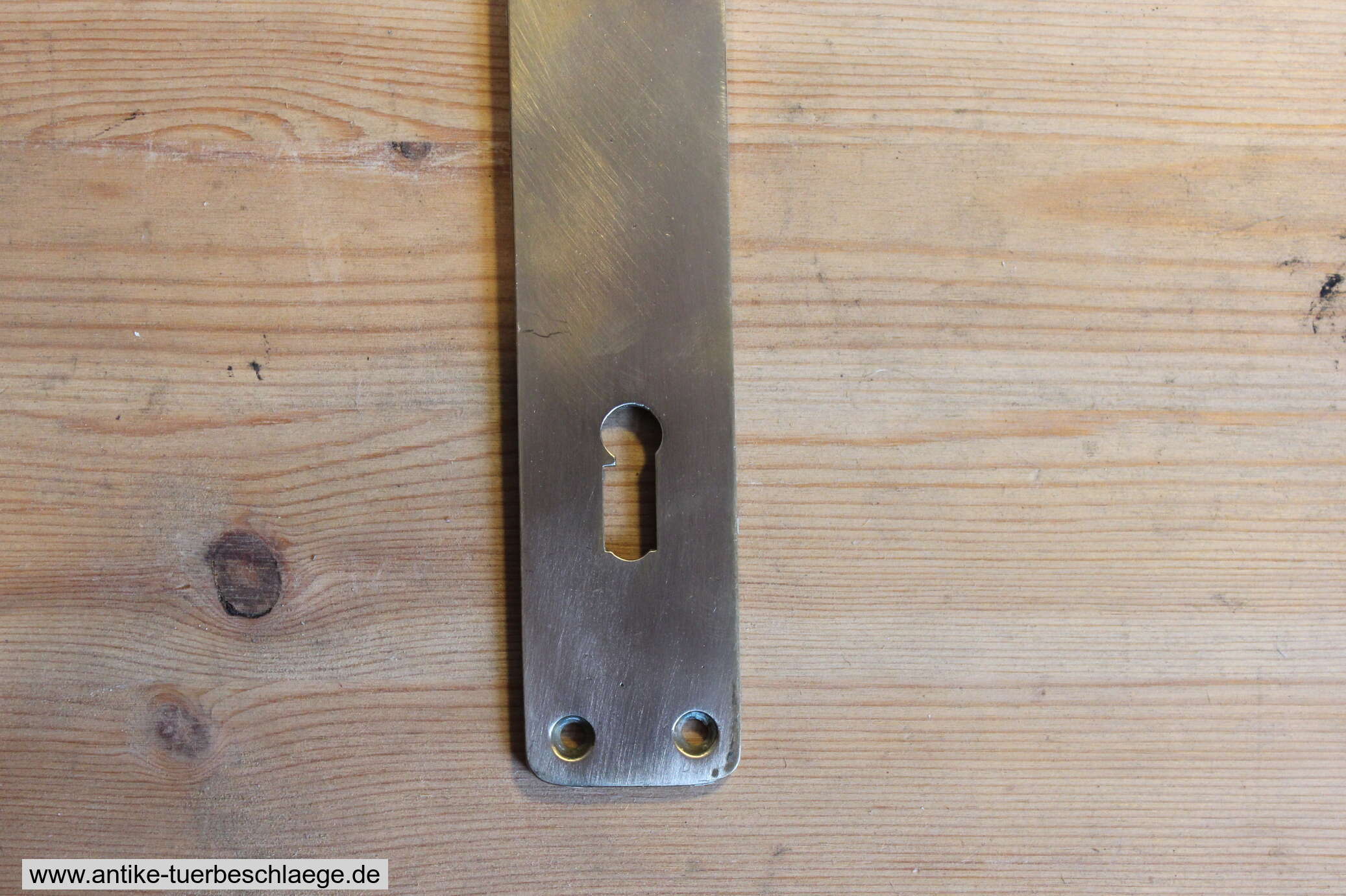 Türdrückergarnitur Messing schlichtes Muster – Ansicht 3