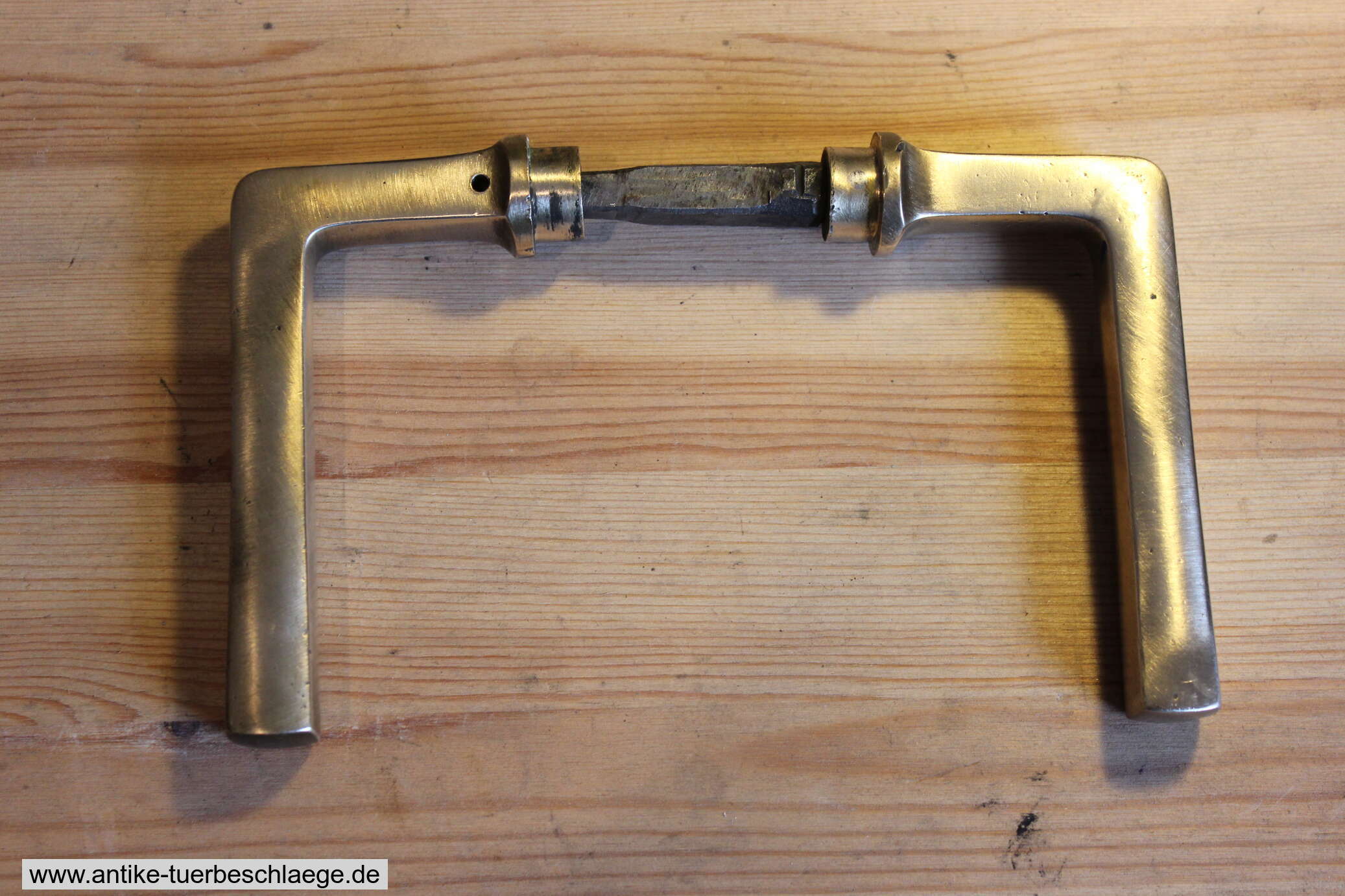 Türdrückergarnitur Messing schlichtes Muster – Ansicht 4