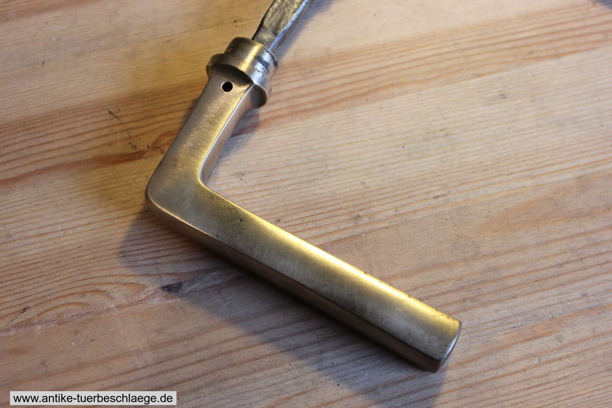 Türdrückergarnitur Messing schlichtes Muster – Ansicht 5