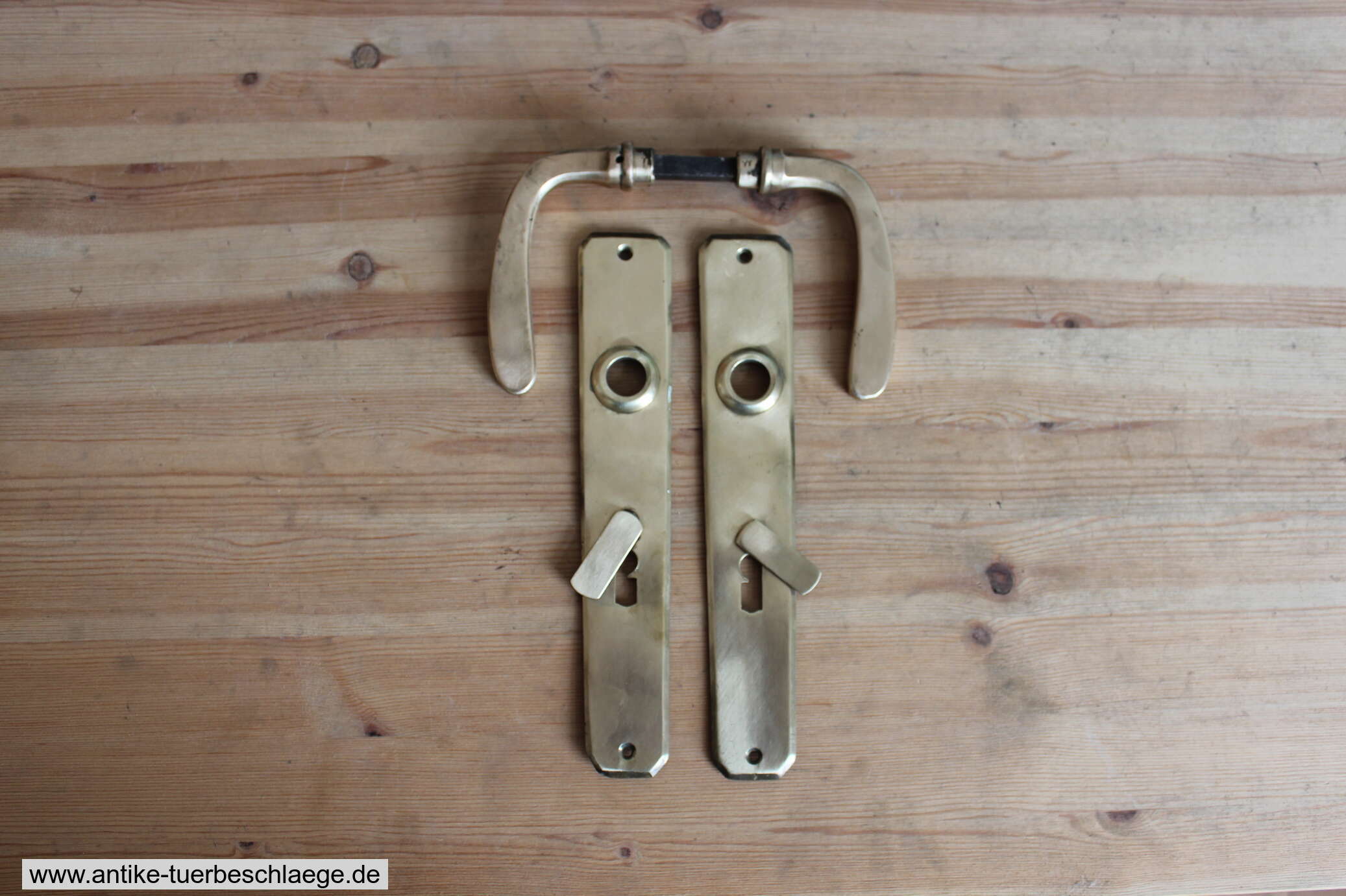 Antike Türklinke Jugendstil - Messing 1 – Ansicht 1