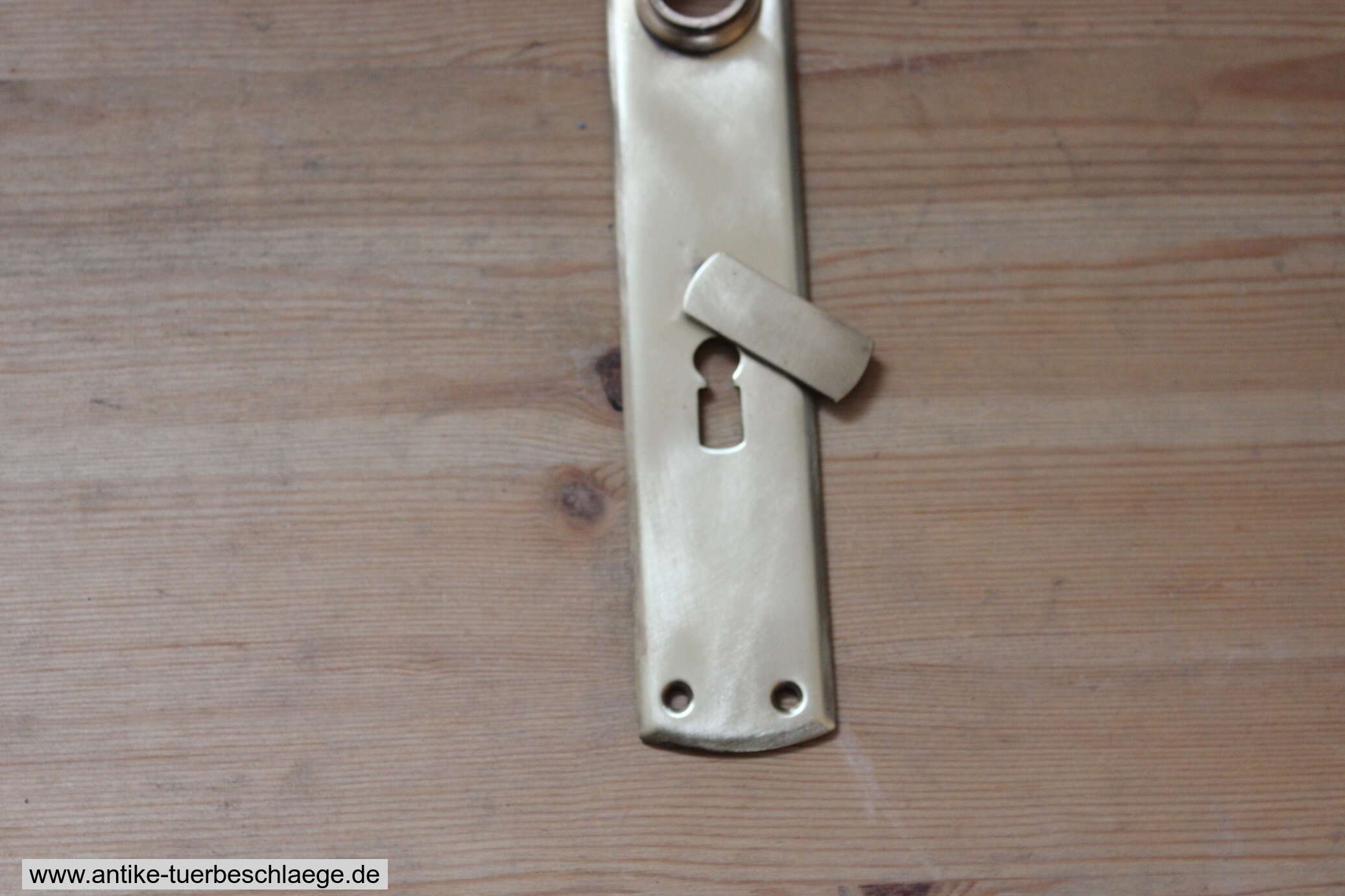 Antike Türklinke Jugendstil - Schlicht Messing 9 – Ansicht 3