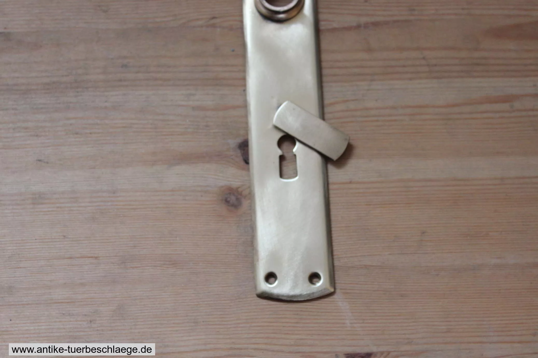 Antike Türklinke Jugendstil - Schlicht Messing 9 – Ansicht 3