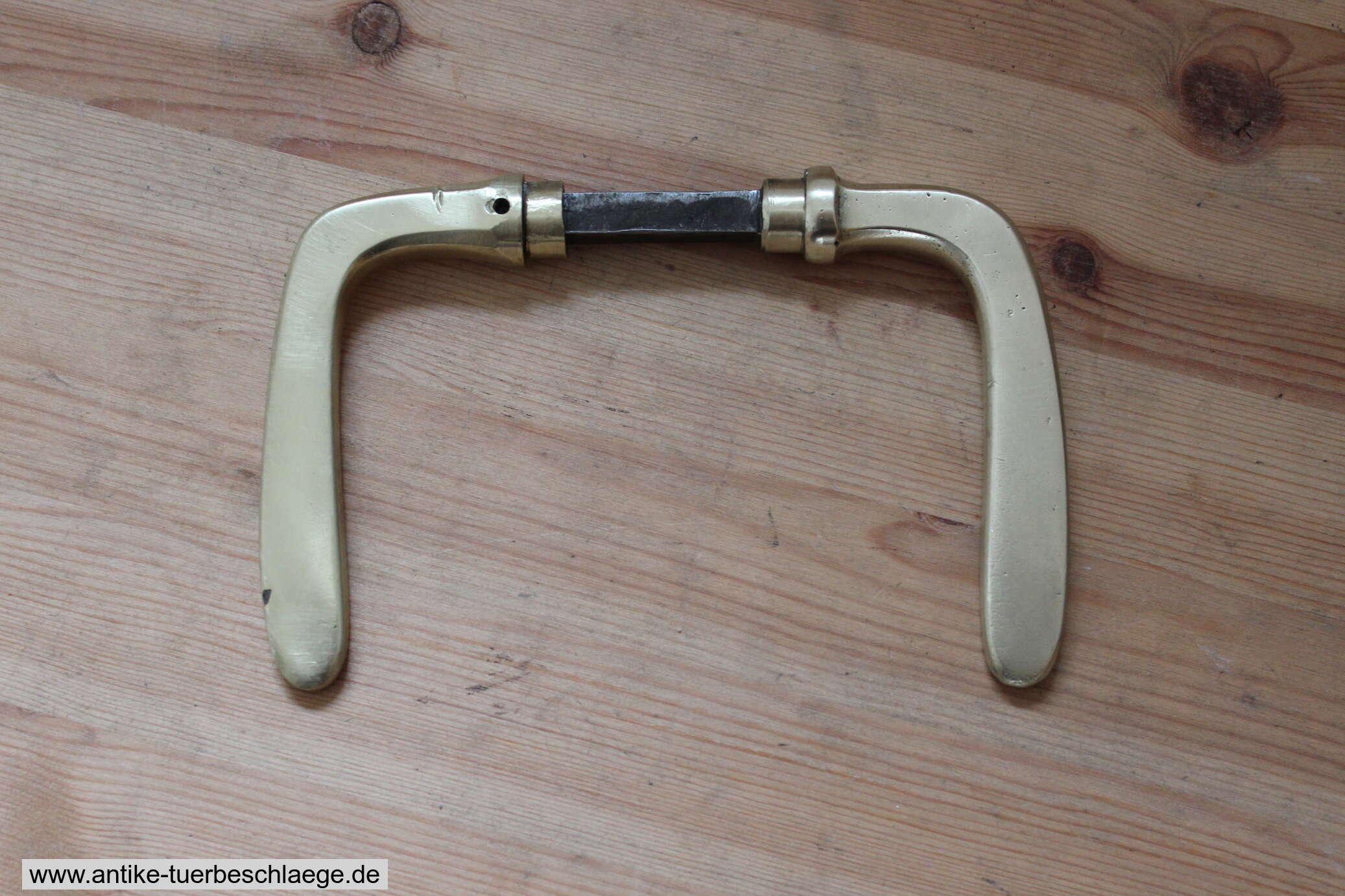 Antike Türklinke Jugendstil - Schlicht Messing 9 – Ansicht 4