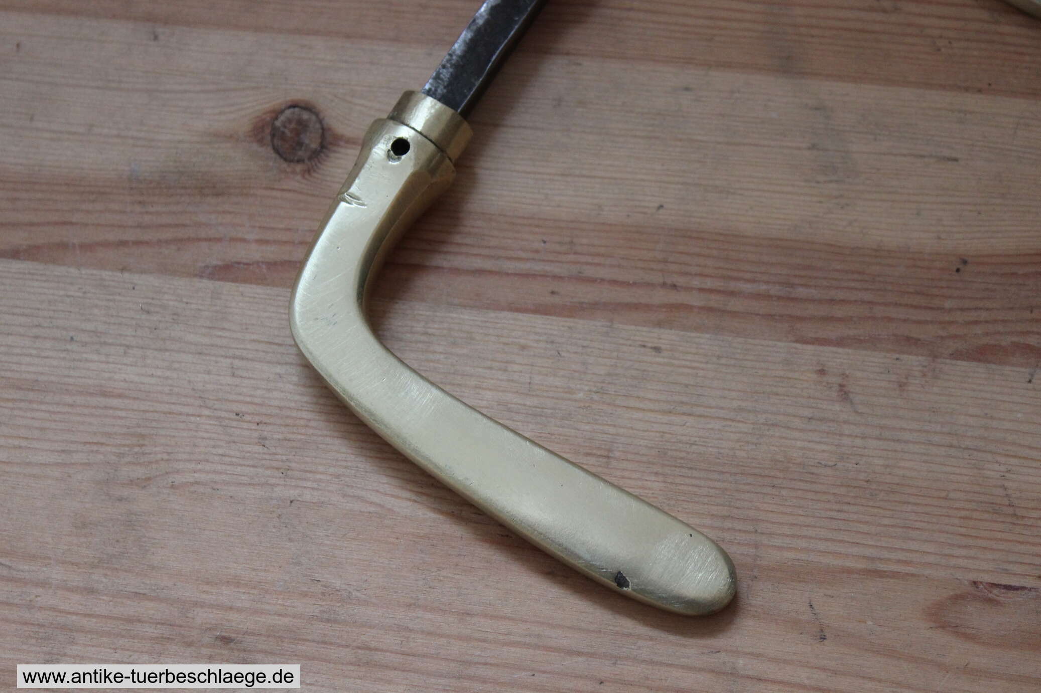 Antike Türklinke Jugendstil - Schlicht Messing 9 – Ansicht 5