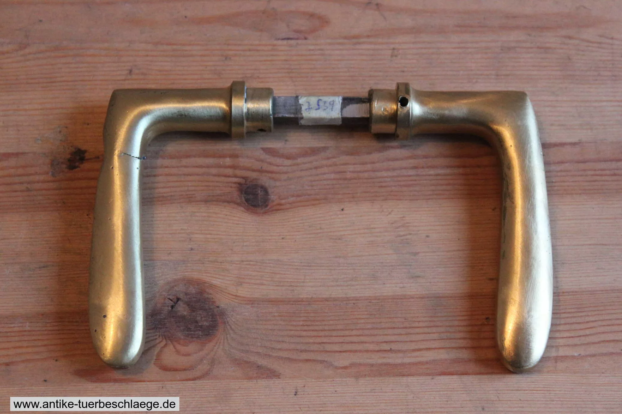 Antike Türklinke Jugendstil - Schlicht Messing 10 – Ansicht 4
