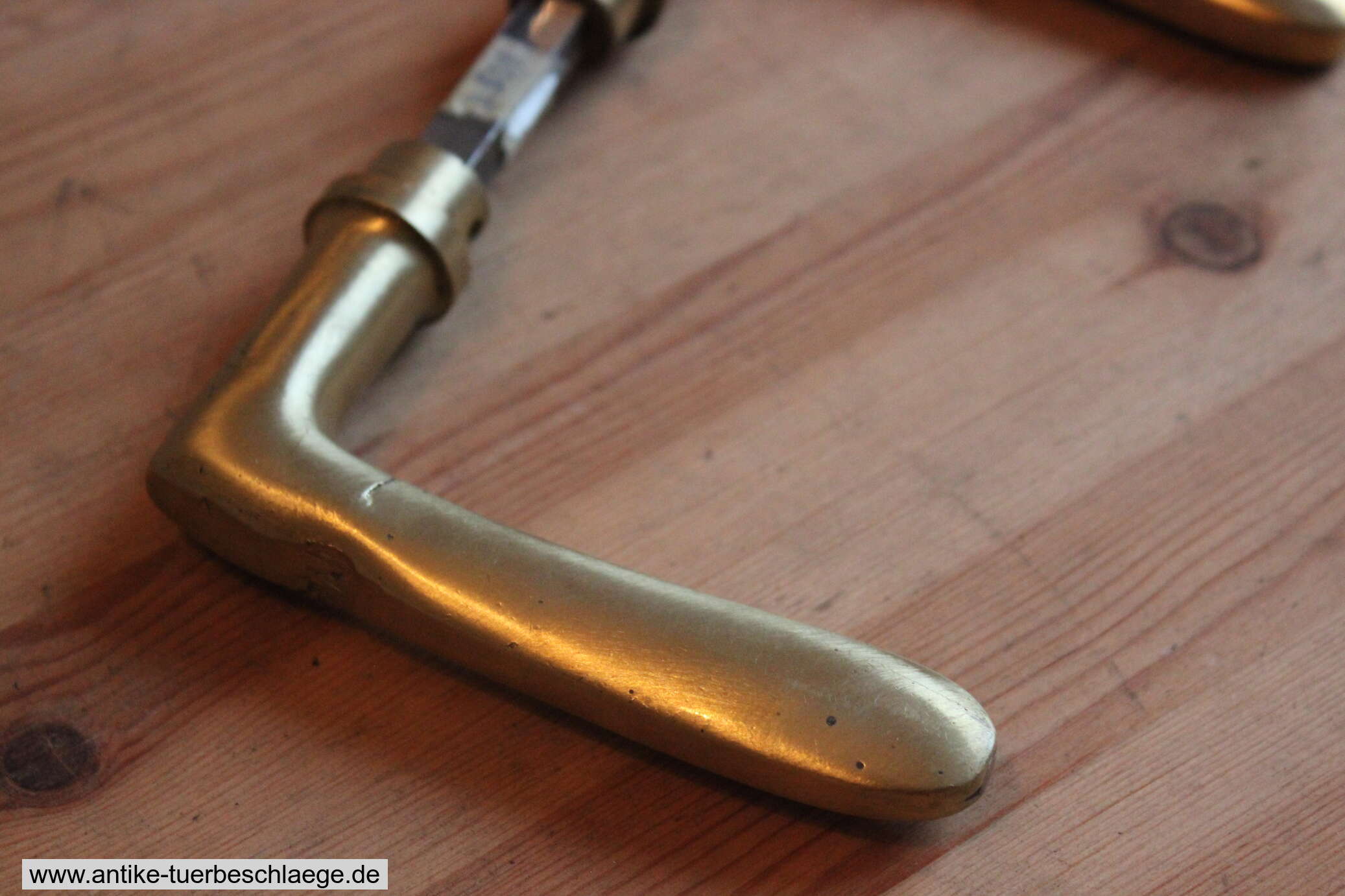 Antike Türklinke Jugendstil - Schlicht Messing 10 – Ansicht 5