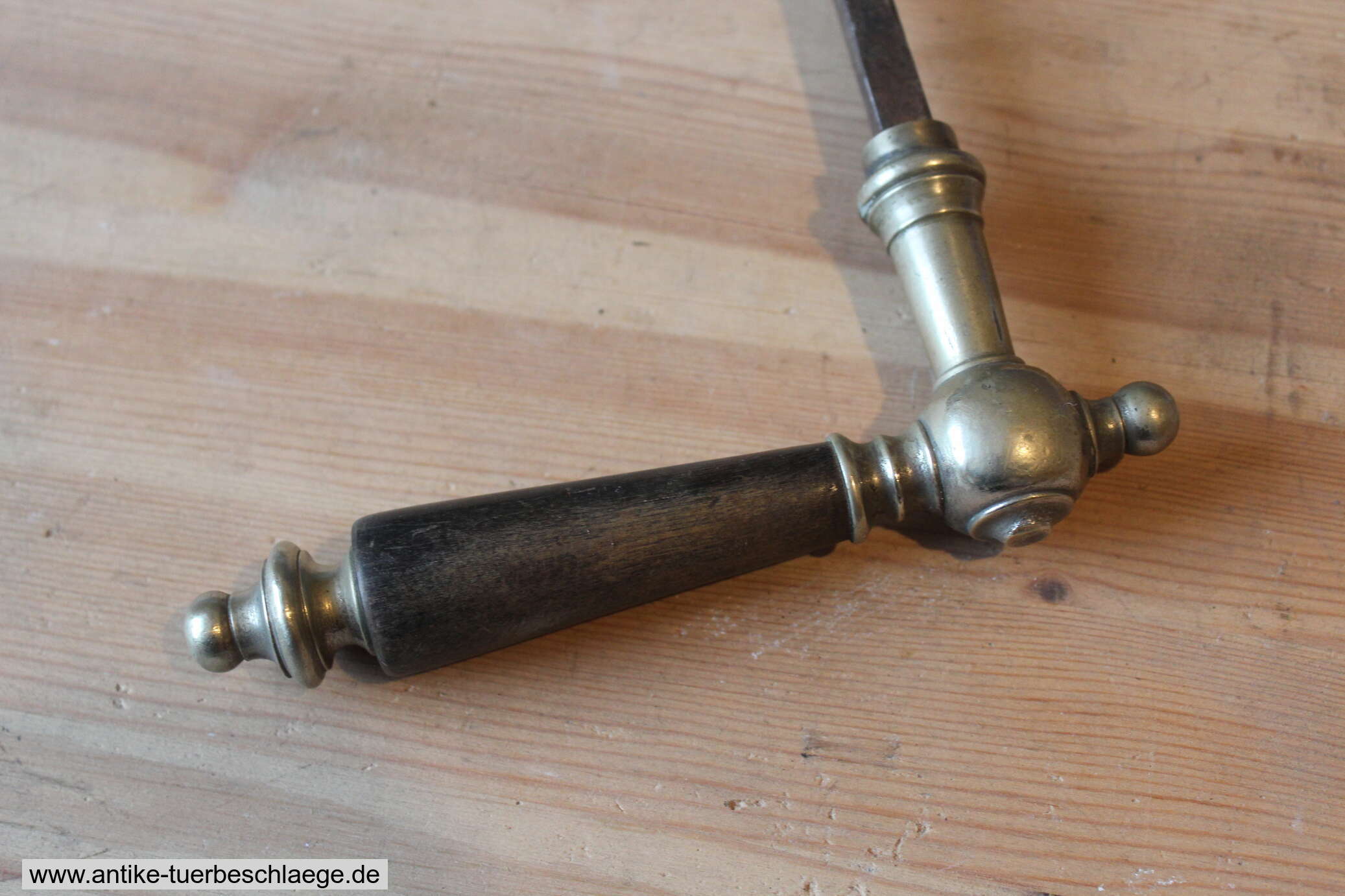 Antike Türklinke Jugendstil schlicht (Rosetten) vernickelt #3 – Ansicht 5