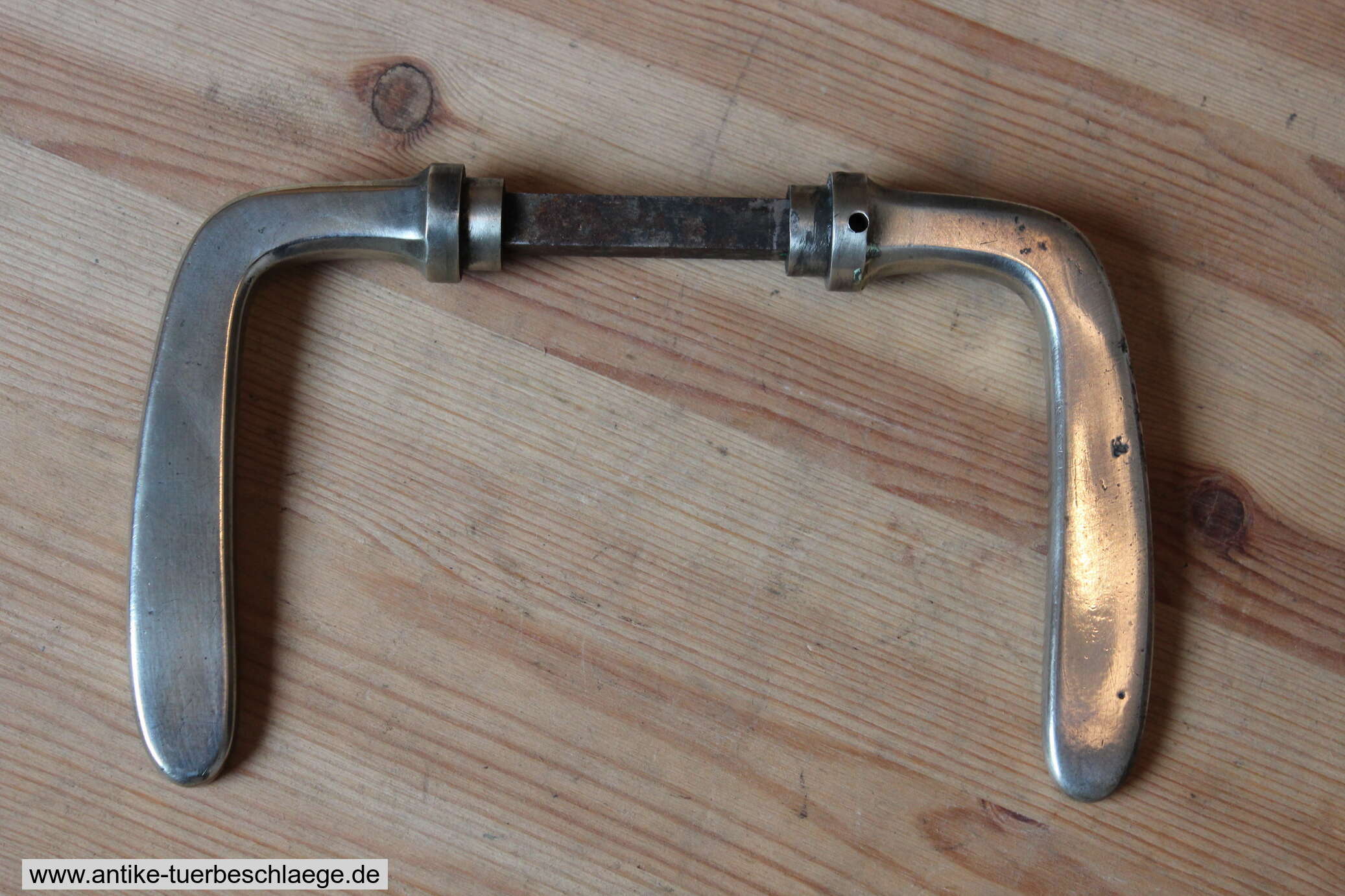 Antike Türklinke Jugendstil schlicht vernickelt #1 – Ansicht 4