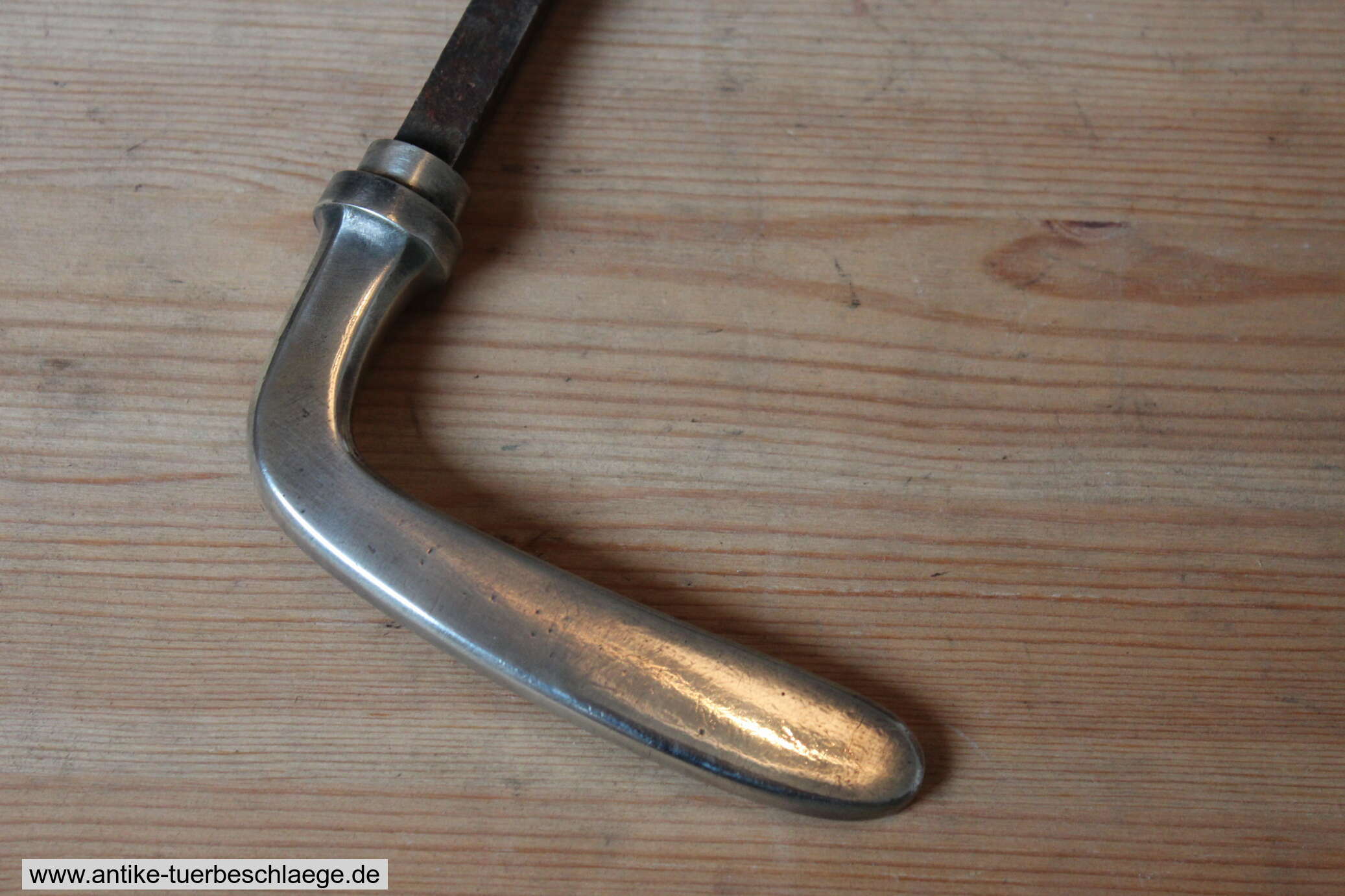 Antike Türklinke Jugendstil schlicht vernickelt #1 – Ansicht 5