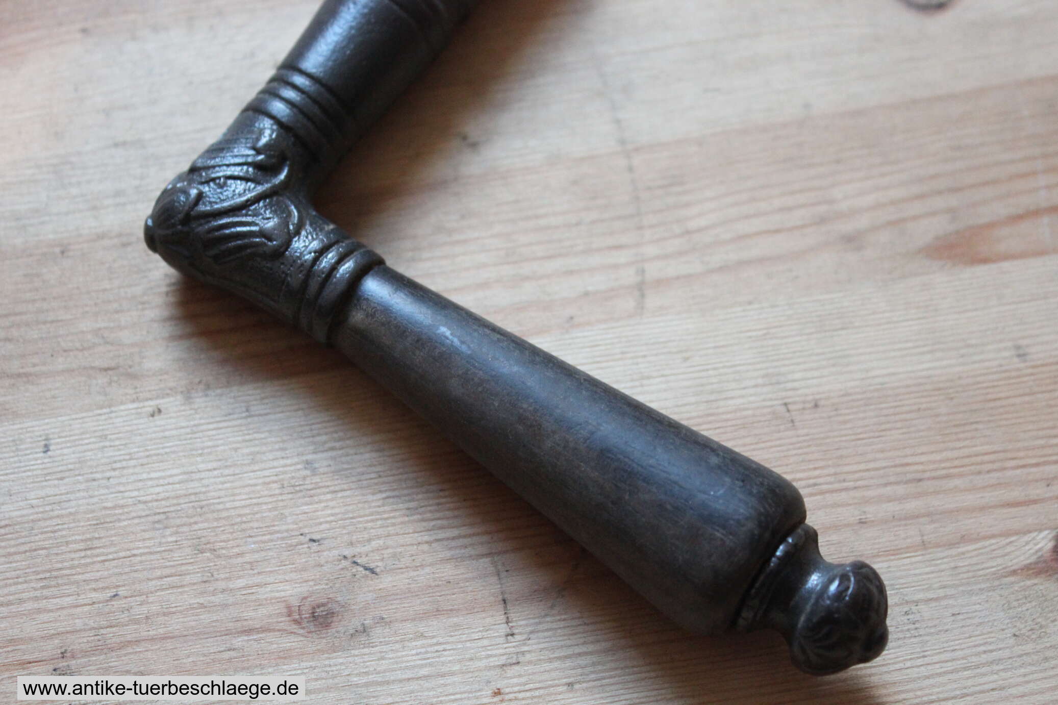 Florales Jugednstilmuster, antike Türdrückergarnitur Jugendstil ca. 1910 – Ansicht 5