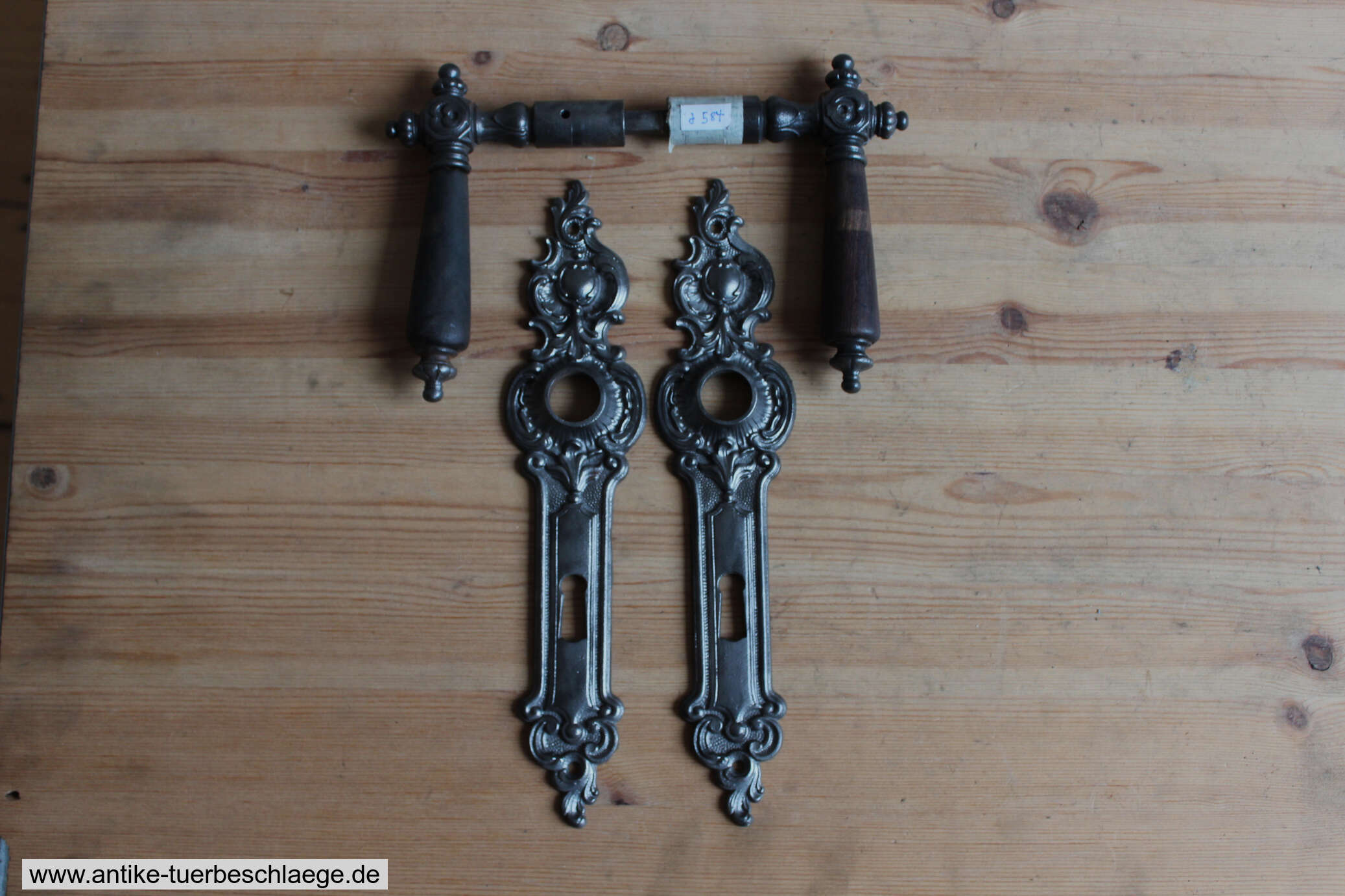 Antike Jugendstil Türdrückergarnitur ca. 1920 #1 – Ansicht 1