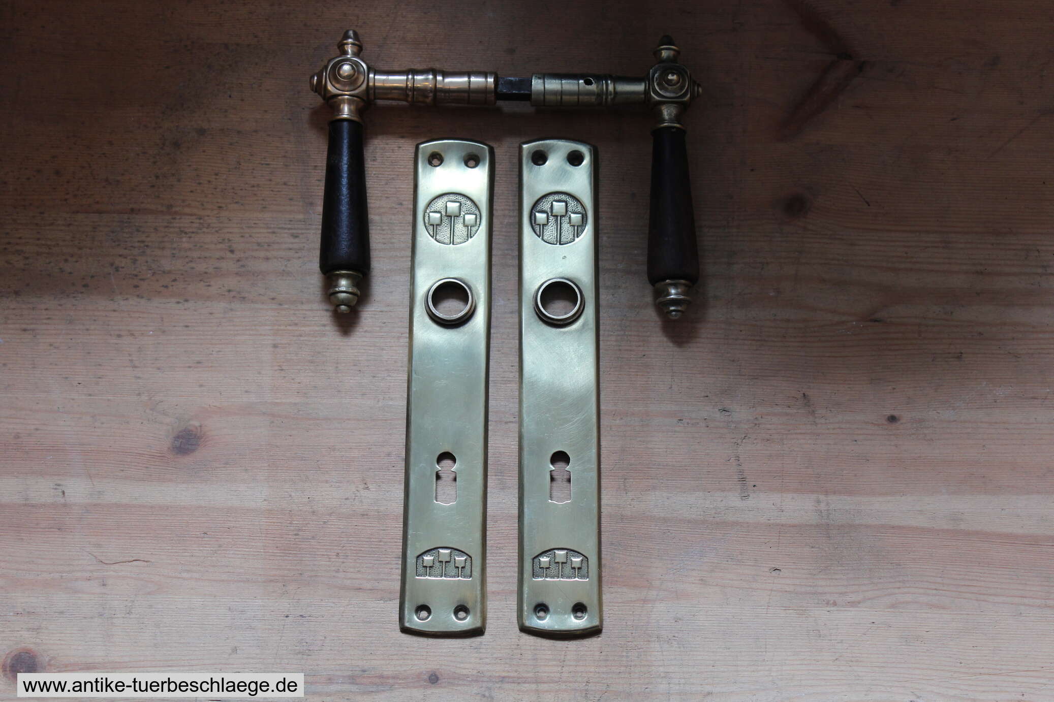 Traumhafte antike Jugendstil Türklinke (~1915) 3 – Ansicht 1