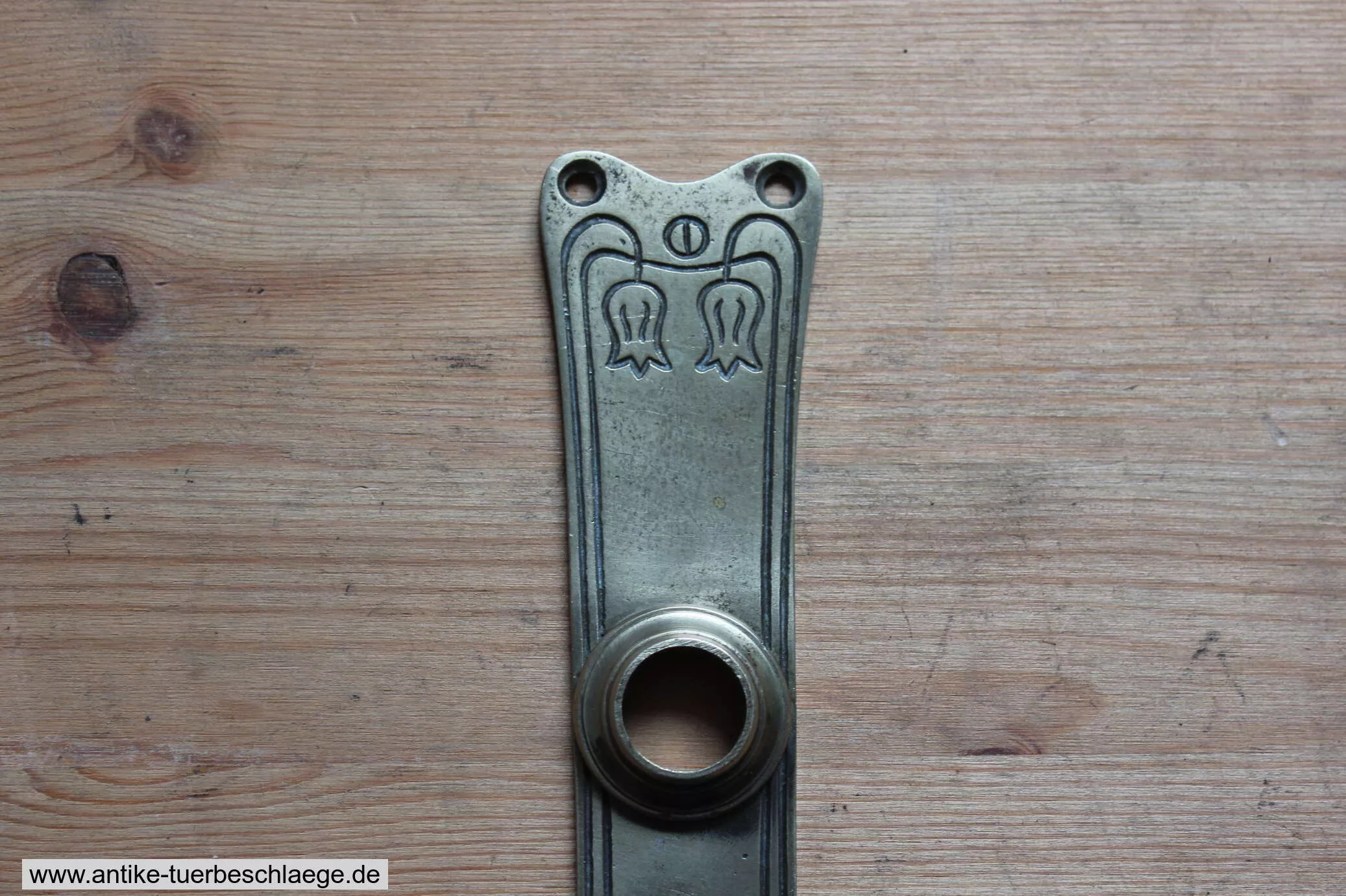 Florale Jugendstil Türdrücker (~1920) – Ansicht 2