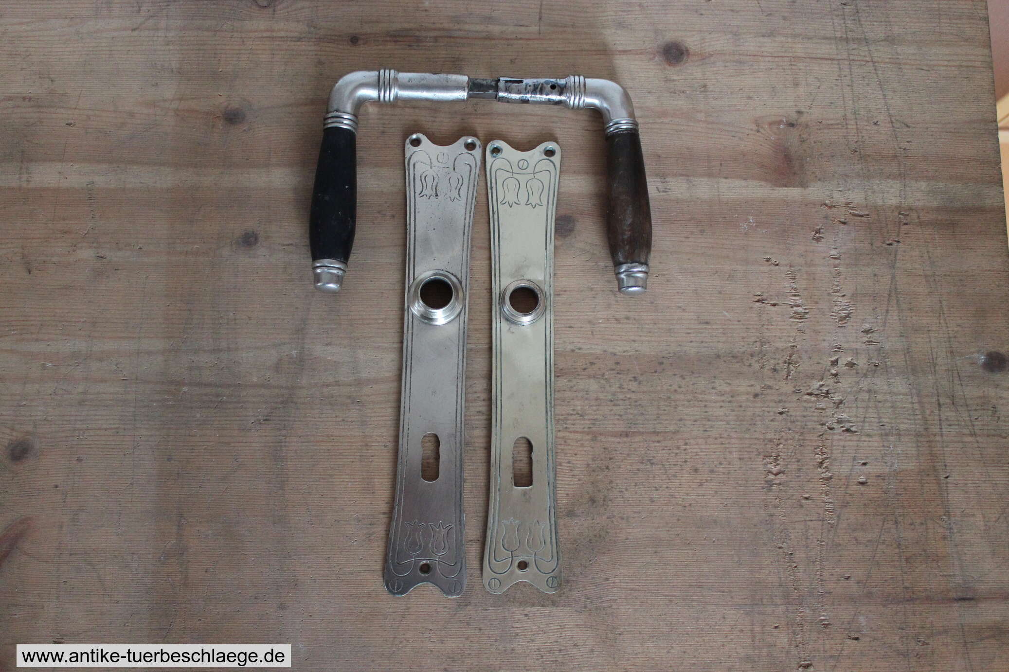 Drückergarnitur schlichter Jugendstil um 1925 #3 – Ansicht 1