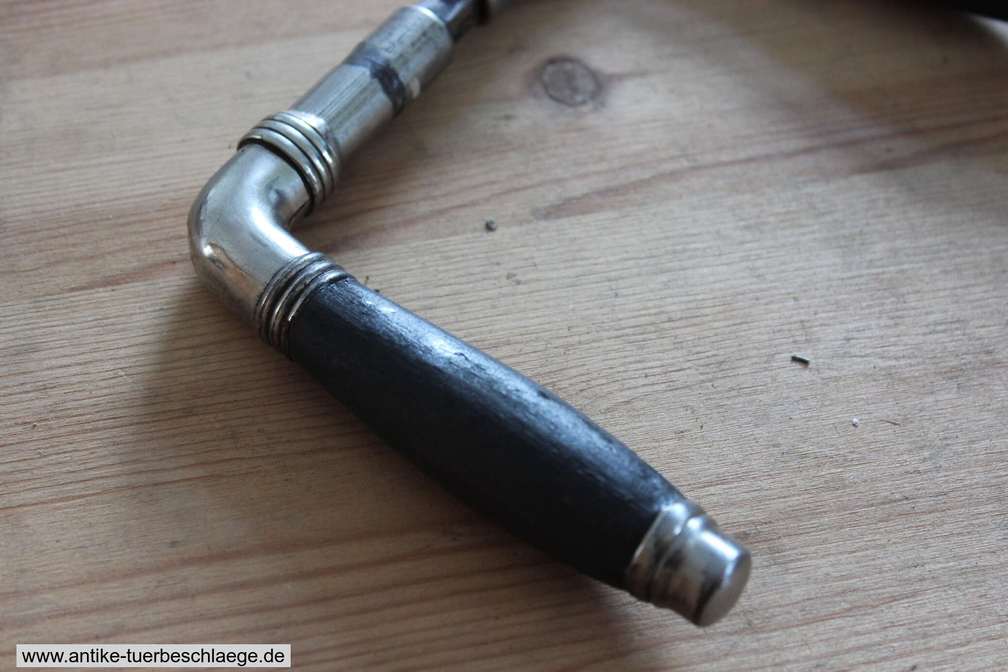 Türdrücker Jugendstil/Bauaus um 1920 (nickel) #2 – Ansicht 5