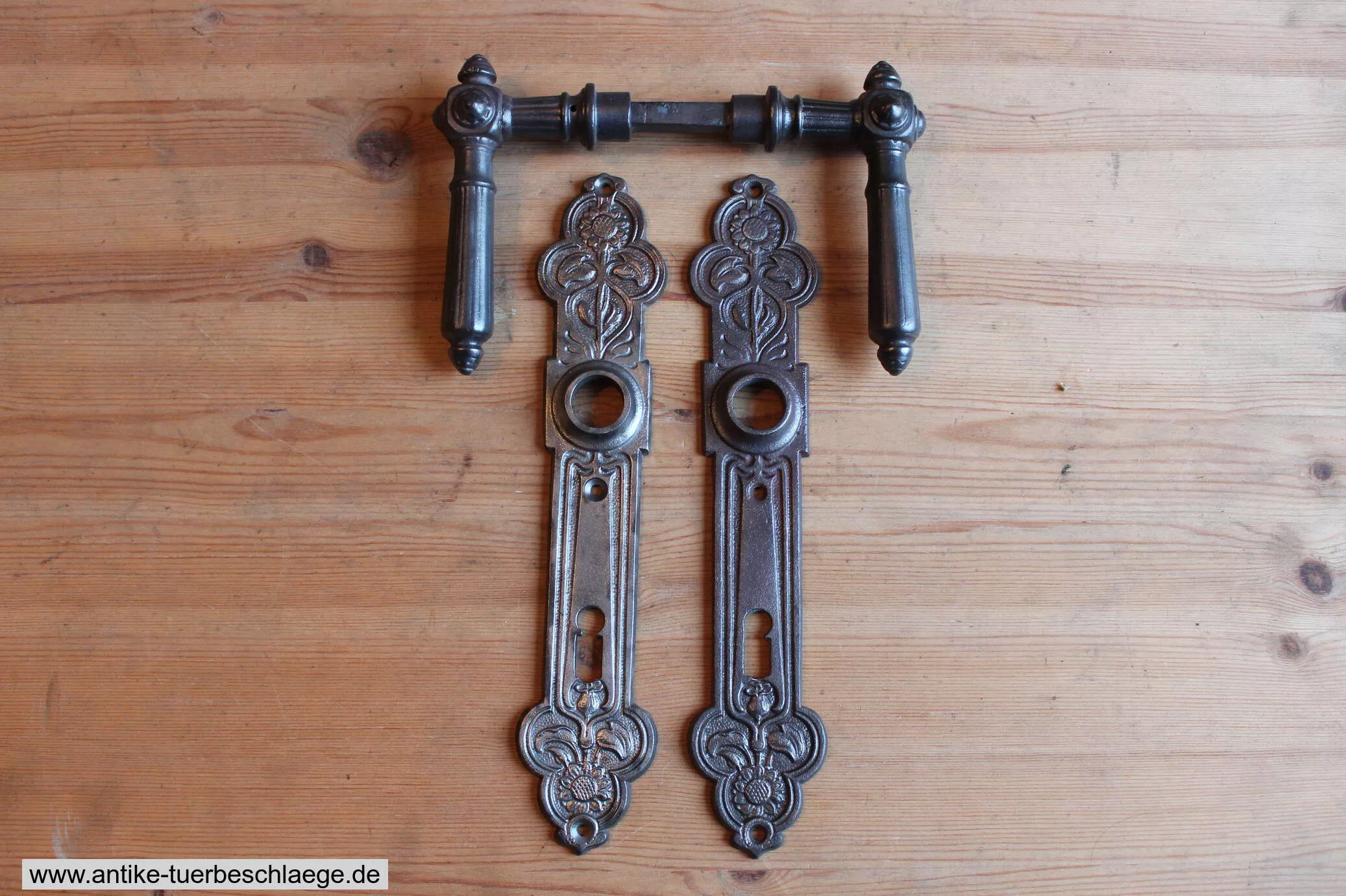 Antiker Türdrücker Jugendstil Sonnenblume #3 – Ansicht 1