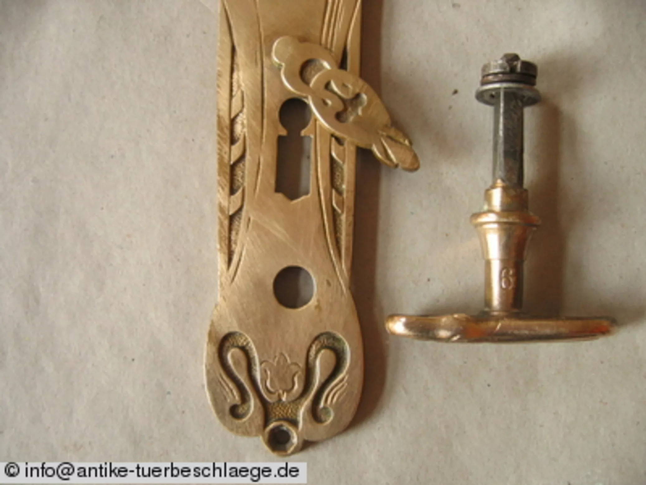 Jugendstil Türbeschlag original antik – Ansicht 3