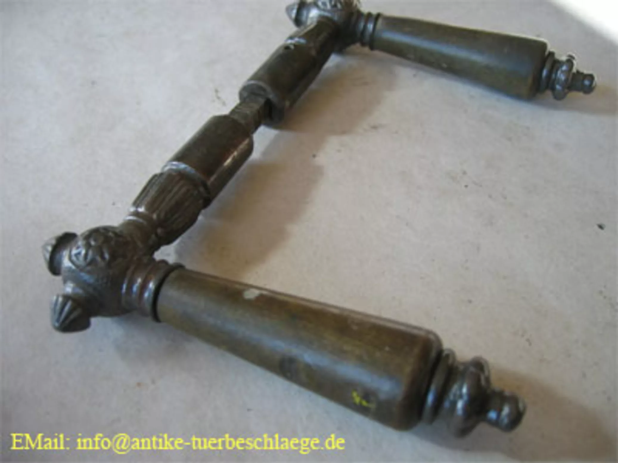 Jugendstil Türklinke, schlicht aus Gusseisen (um 1920) – Ansicht 5