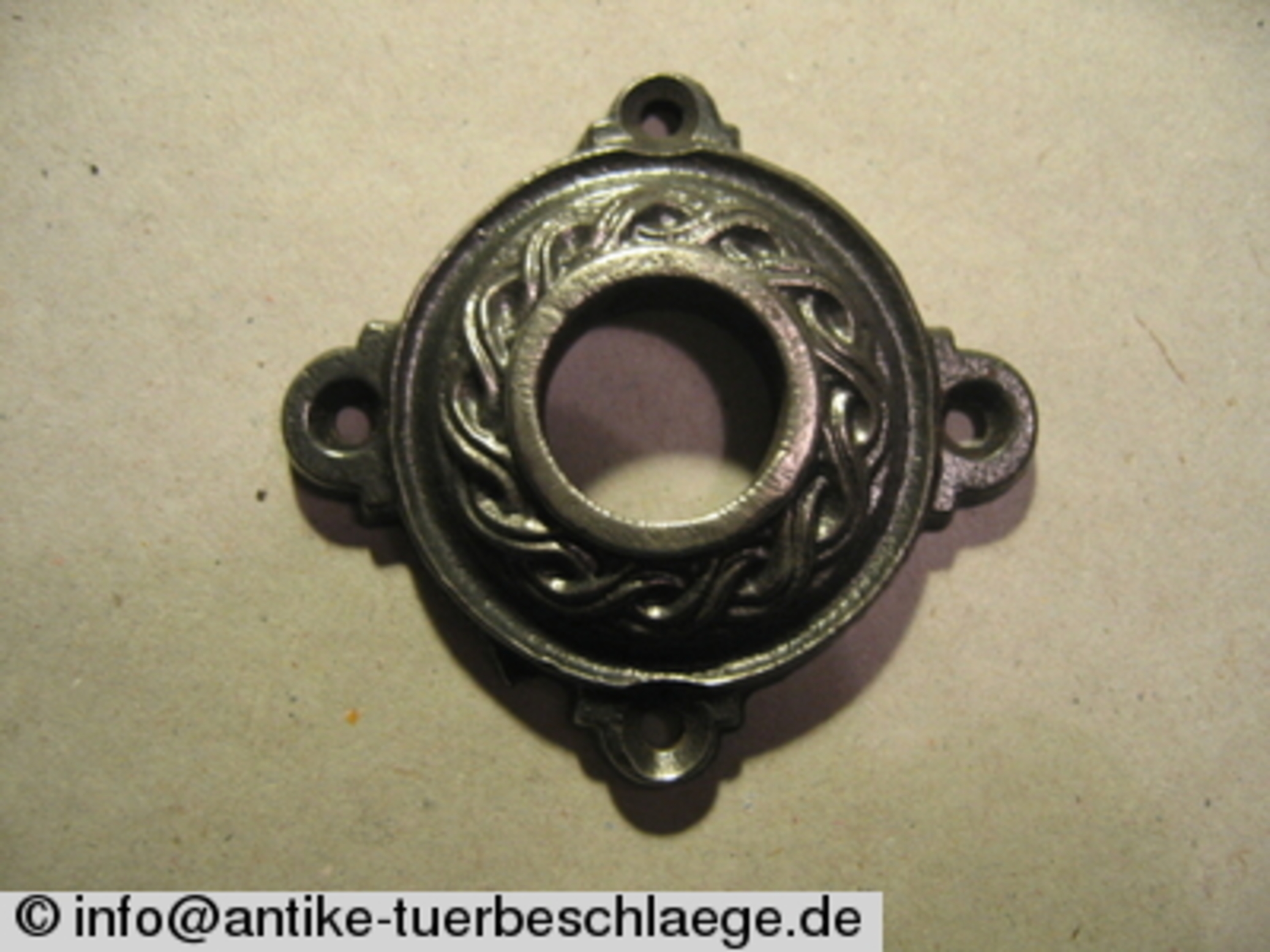 Jugendstil Türgriffrosetten mit schlichtem Jugendstilgriff – Ansicht 2