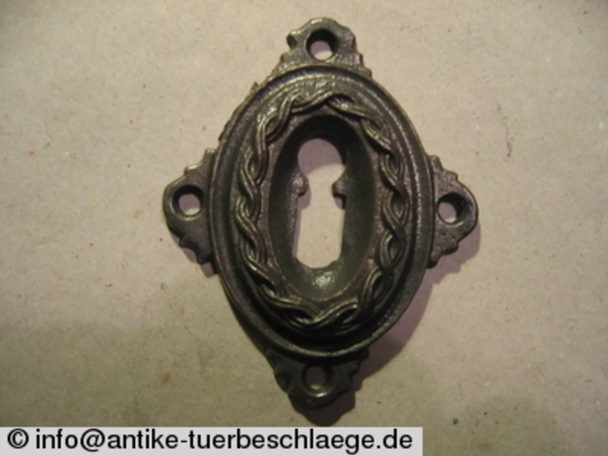 Jugendstil Türgriffrosetten mit schlichtem Jugendstilgriff – Ansicht 3