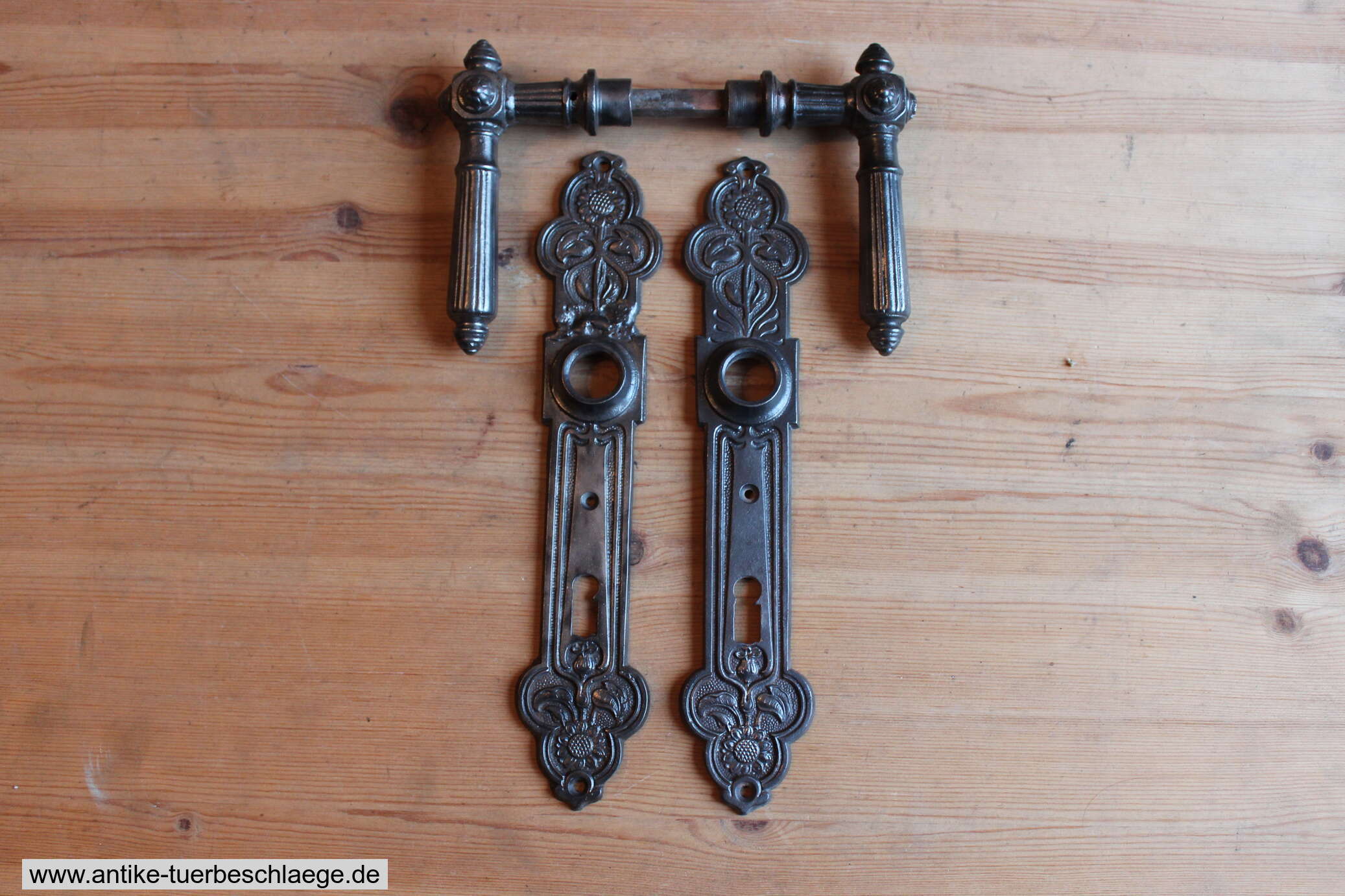 Antiker Türdrücker Jugendstil Sonnenblume #5 – Ansicht 1