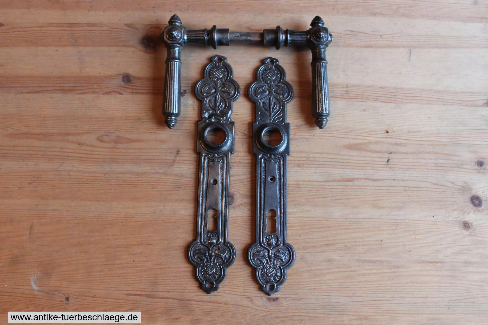 Antiker Türdrücker Jugendstil Sonnenblume #5 – Ansicht 1
