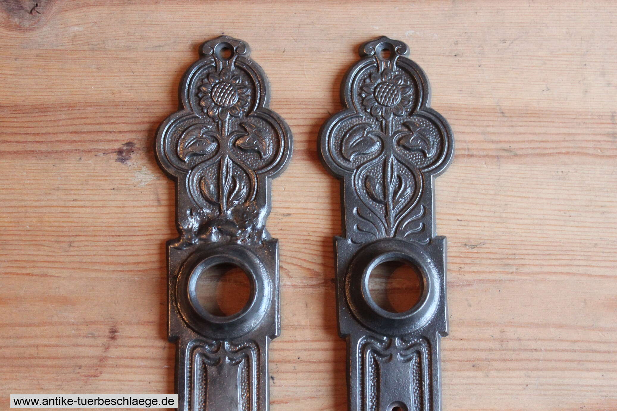 Antiker Türdrücker Jugendstil Sonnenblume #5 – Ansicht 2