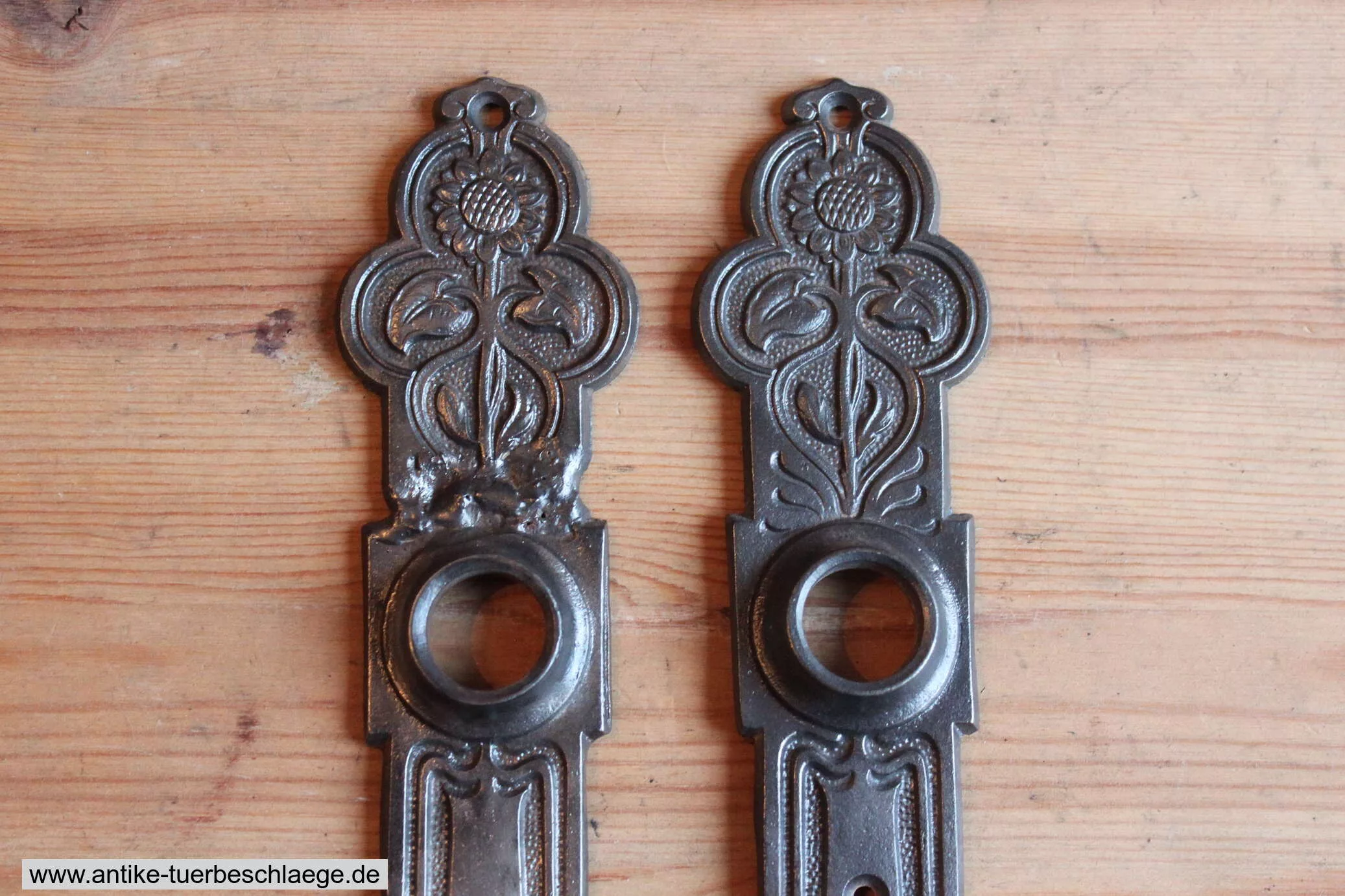 Antiker Türdrücker Jugendstil Sonnenblume #5 – Ansicht 2