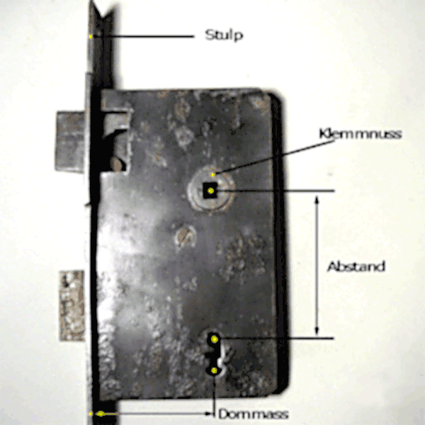 Maße und Abstände beim Einbau eines antiken Einsteckschlosses